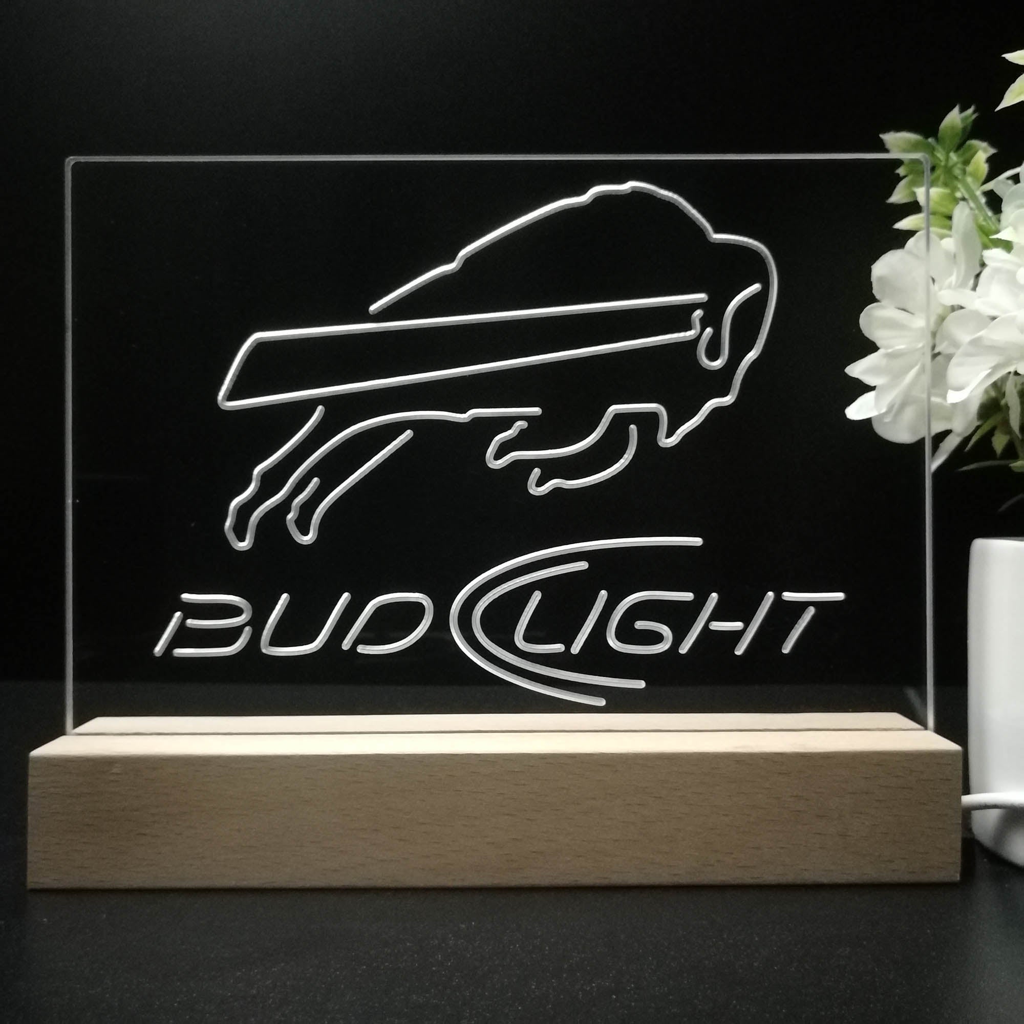 Buffalo Bills Bud Light Sport Team Night Light 3D Illusion Lamp