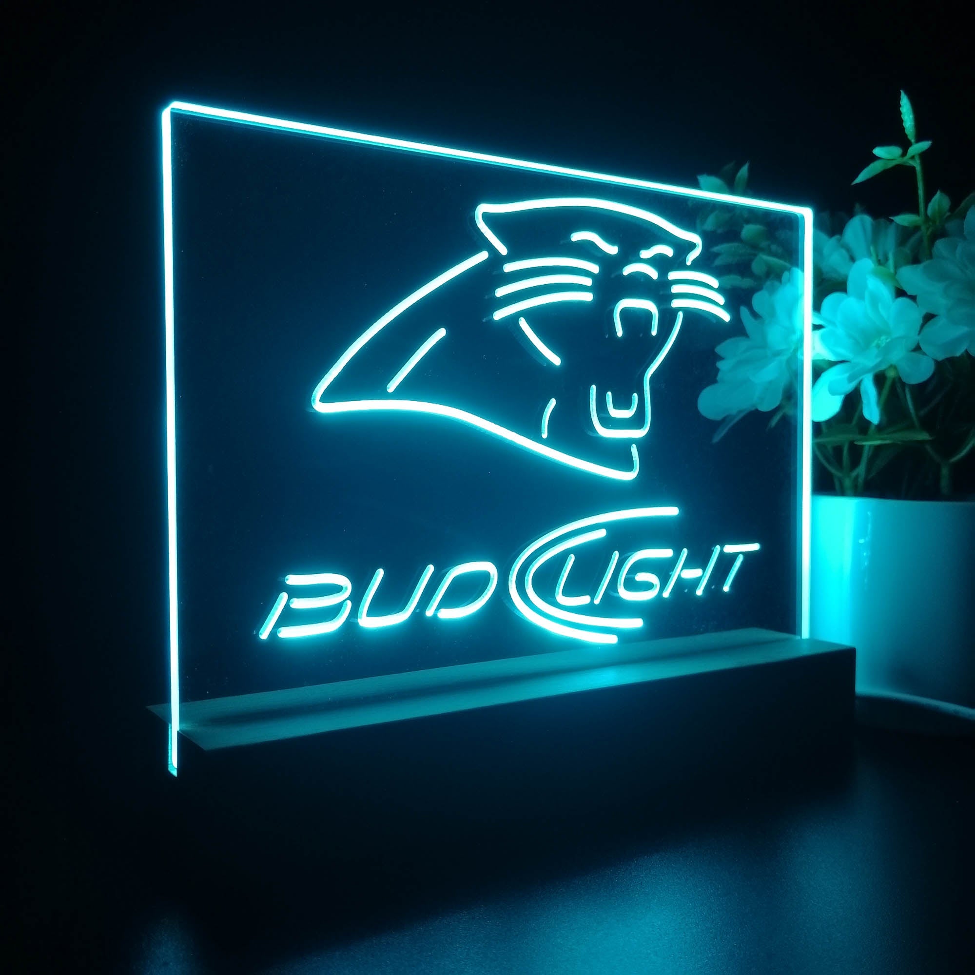 Bud Light Carolina Panthers Night Light LED Sign