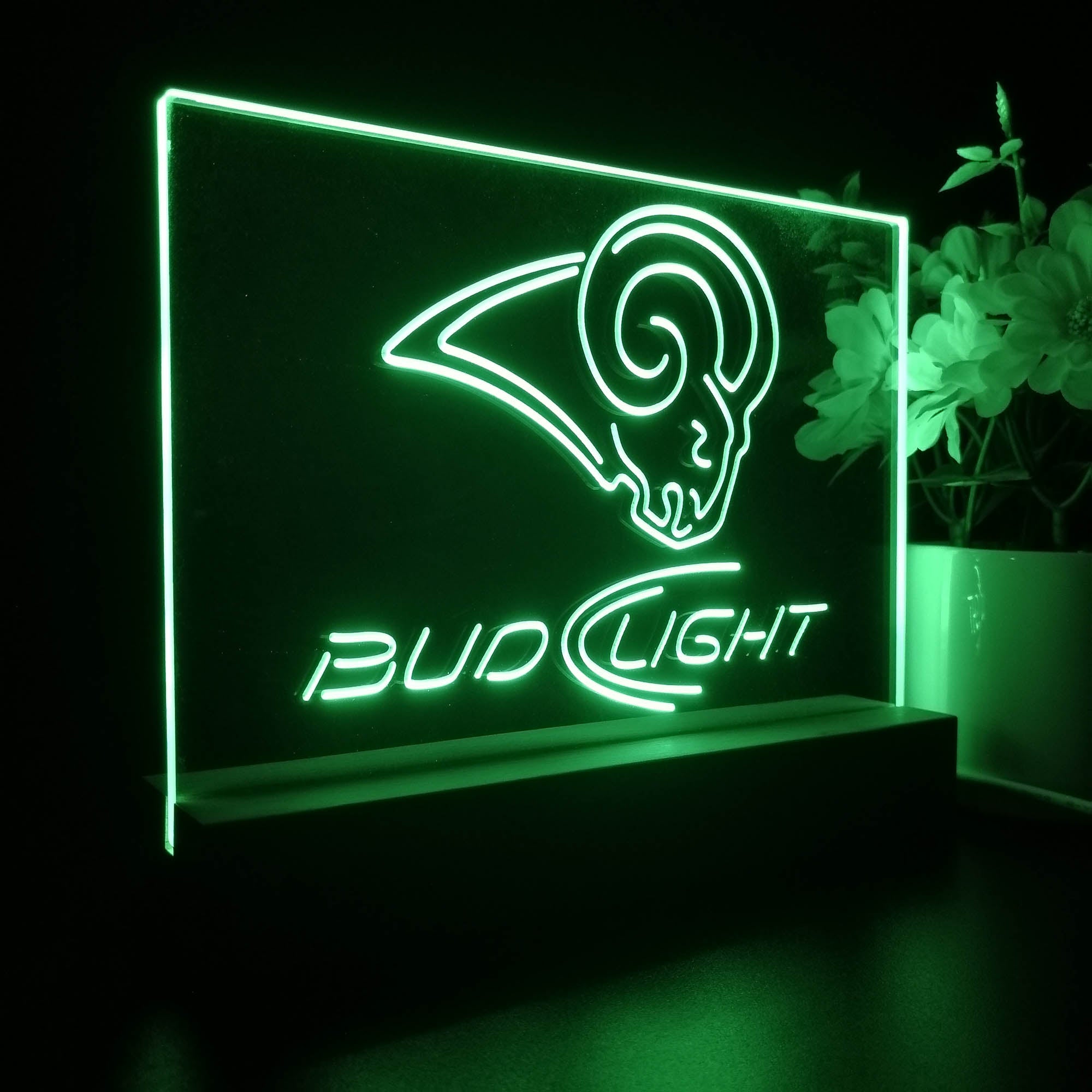 Bud Light St Louis Rams Night Light LED Sign