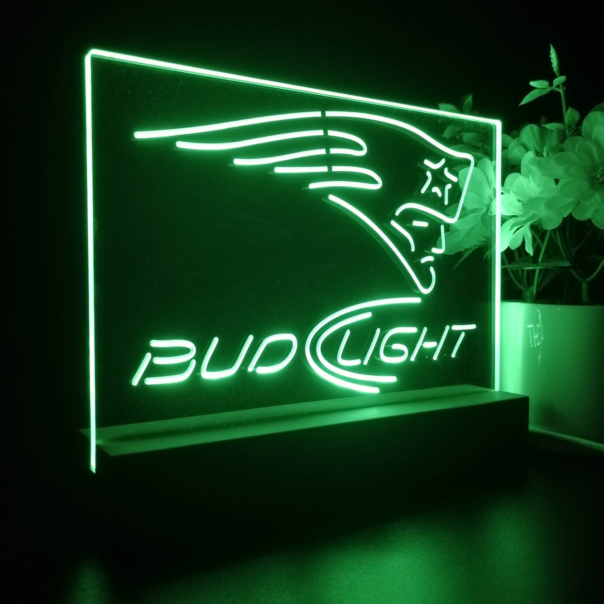 Bud Light New England Patriots Night Light LED Sign