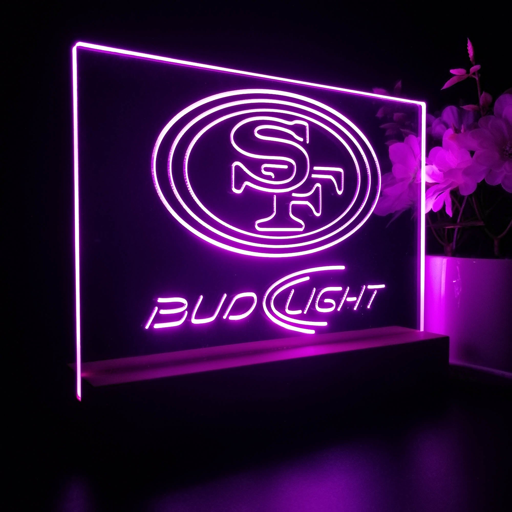 Bud Light San Francisco 49ers Night Light LED Sign