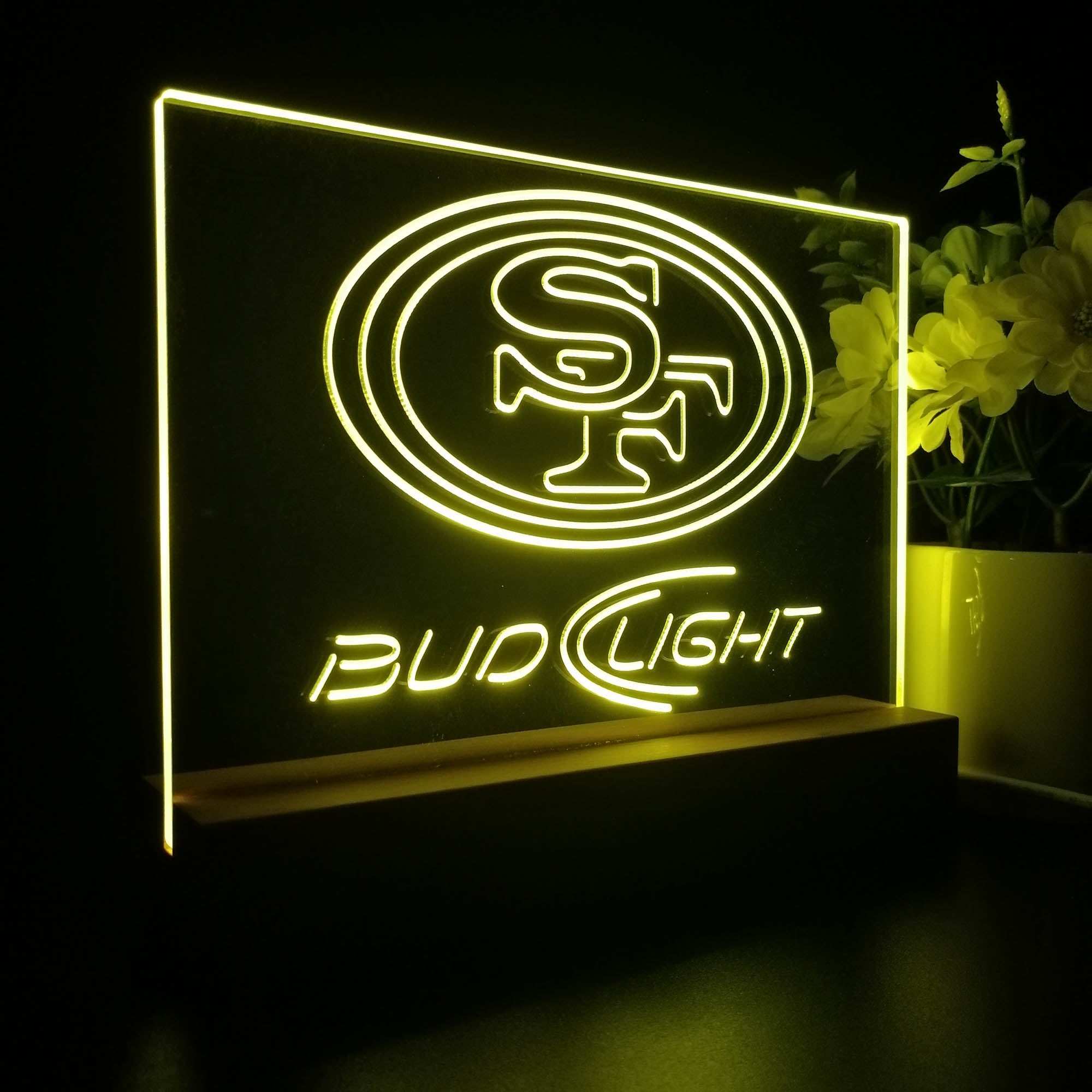 Bud Light San Francisco 49ers Night Light LED Sign