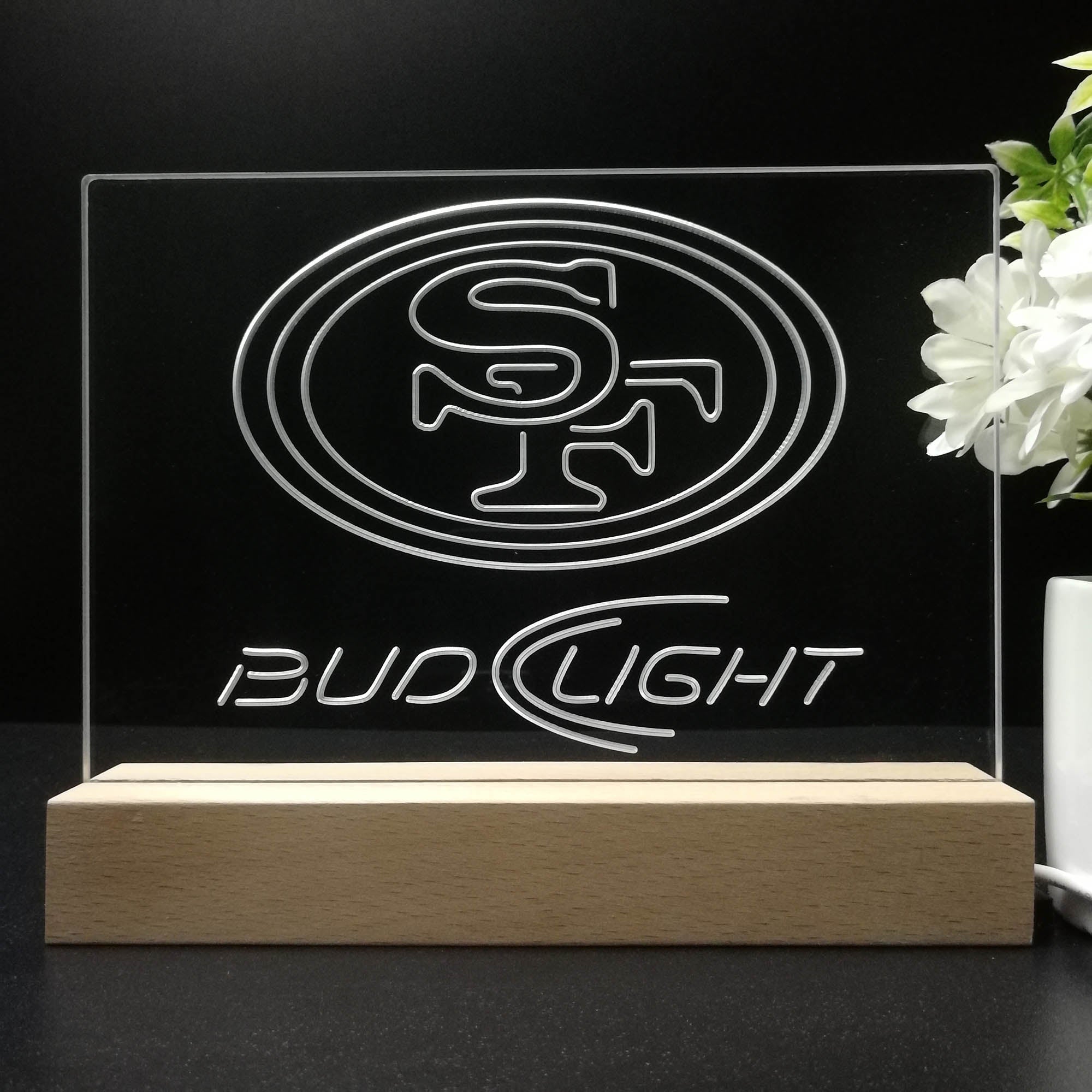 Bud Light San Francisco 49ers Night Light LED Sign