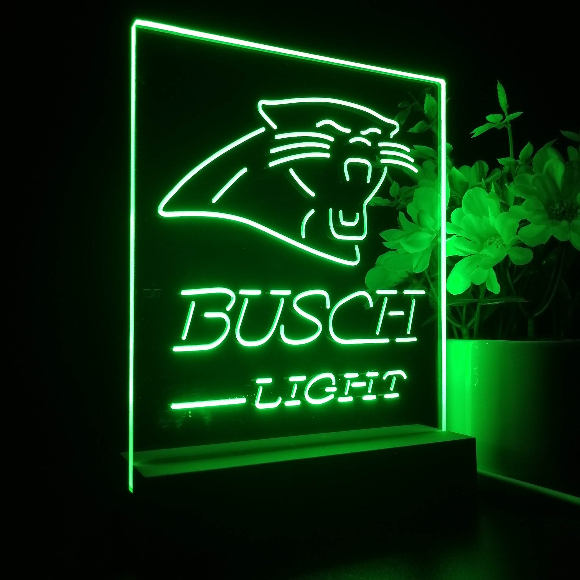 Busch Light Carolina Panthers 3D LED Optical Illusion Sport Team Night Light