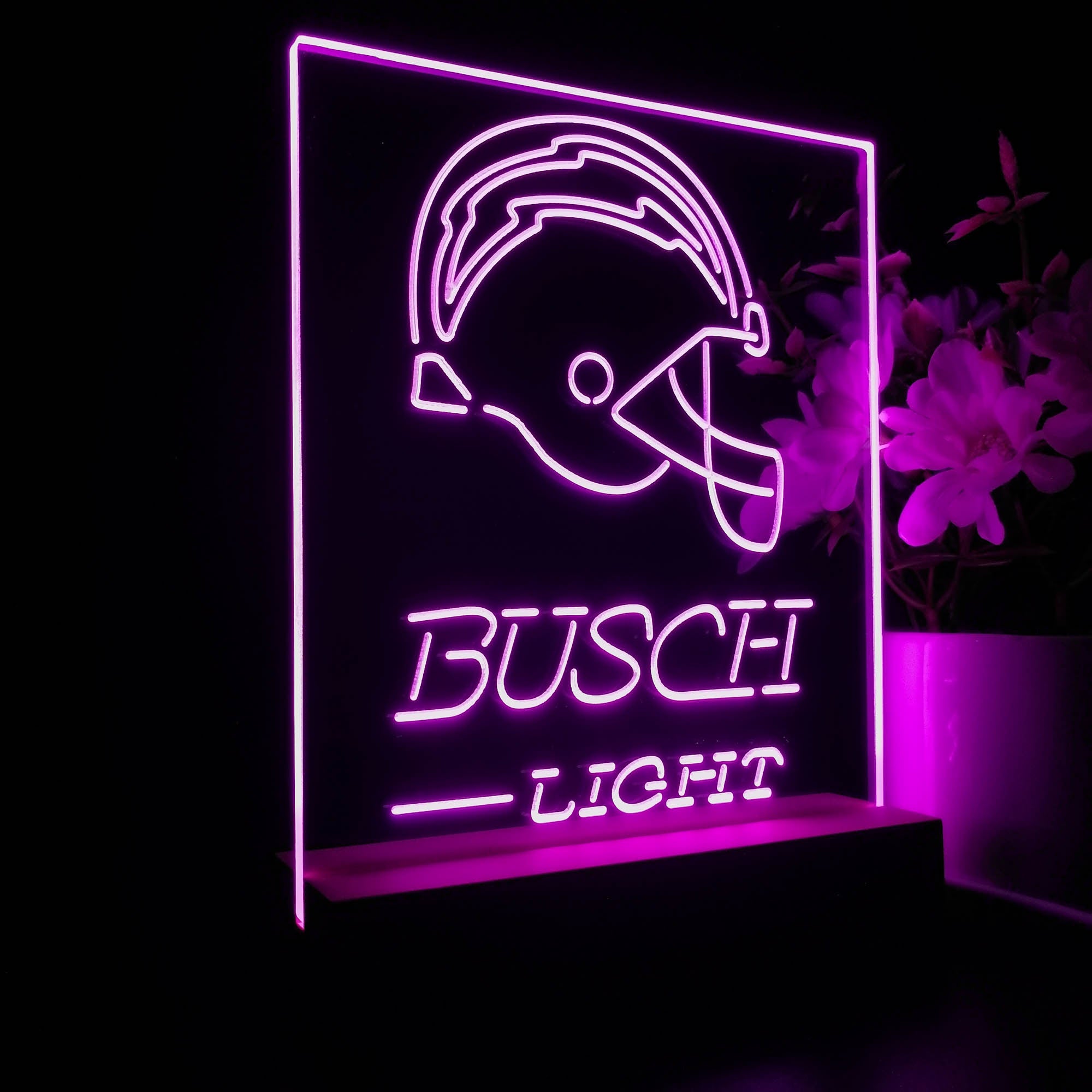 San Diego Chargers Busch Light 3D LED Optical Illusion Sport Team Night Light