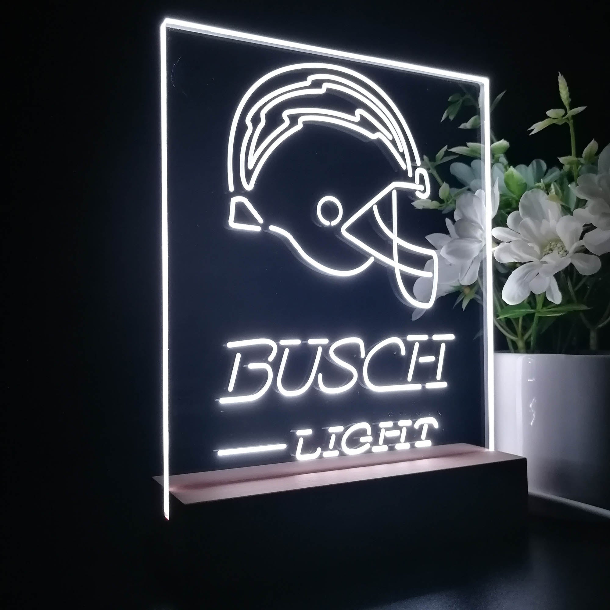 San Diego Chargers Busch Light 3D LED Optical Illusion Sport Team Night Light