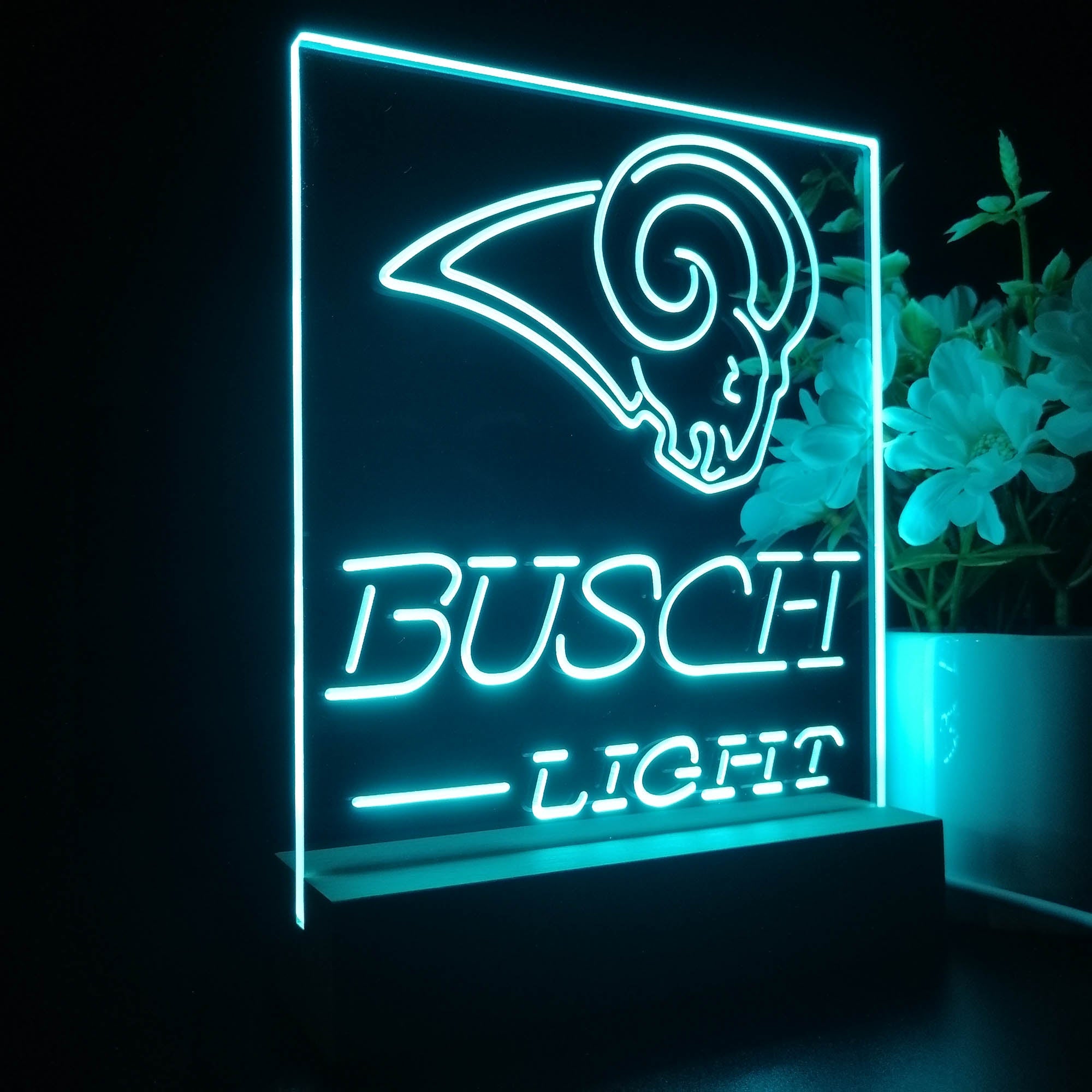 St Louis Rams Busch Light 3D LED Optical Illusion Sport Team Night Light