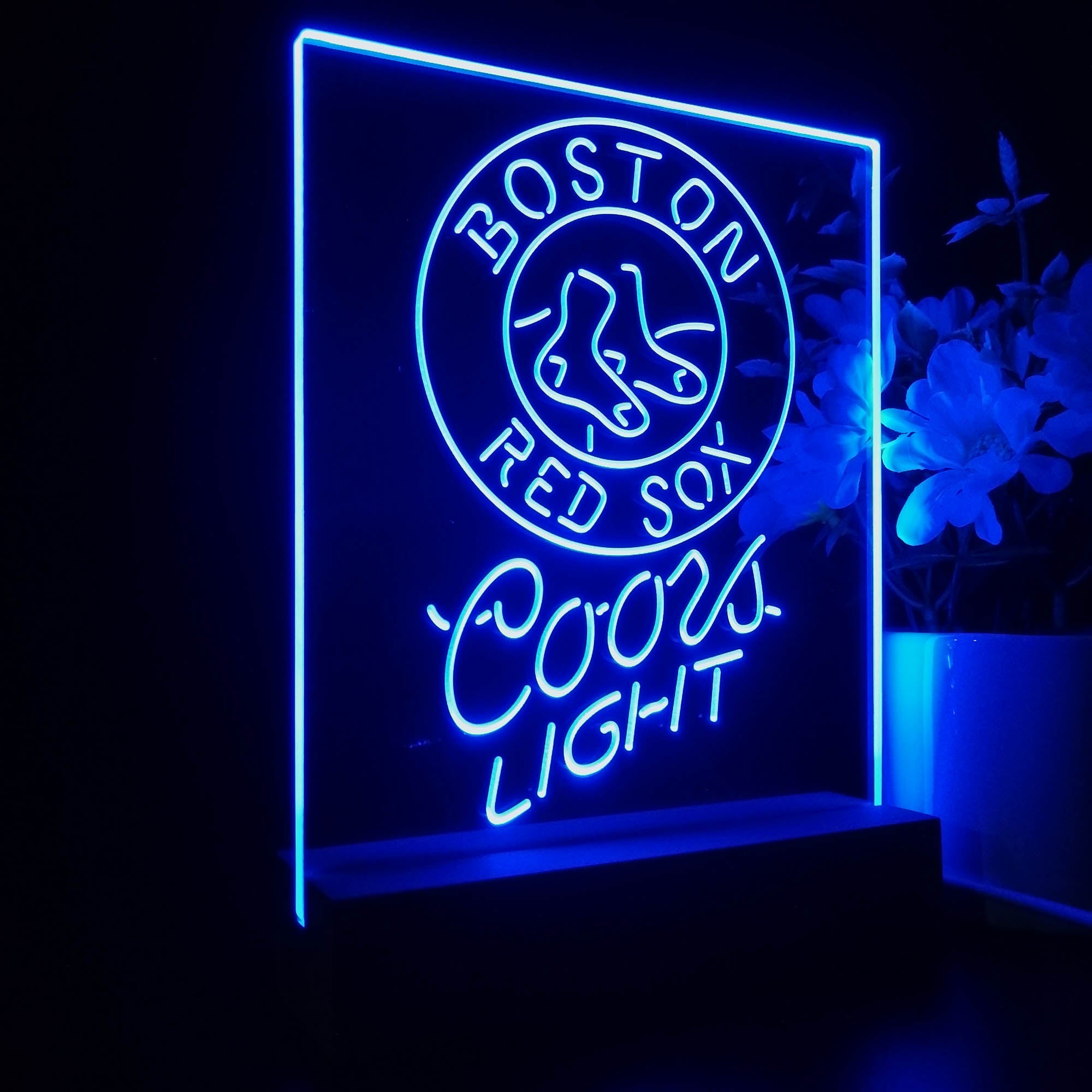Boston Red Sox Coors Light 3D LED Optical Illusion Sport Team Night Light