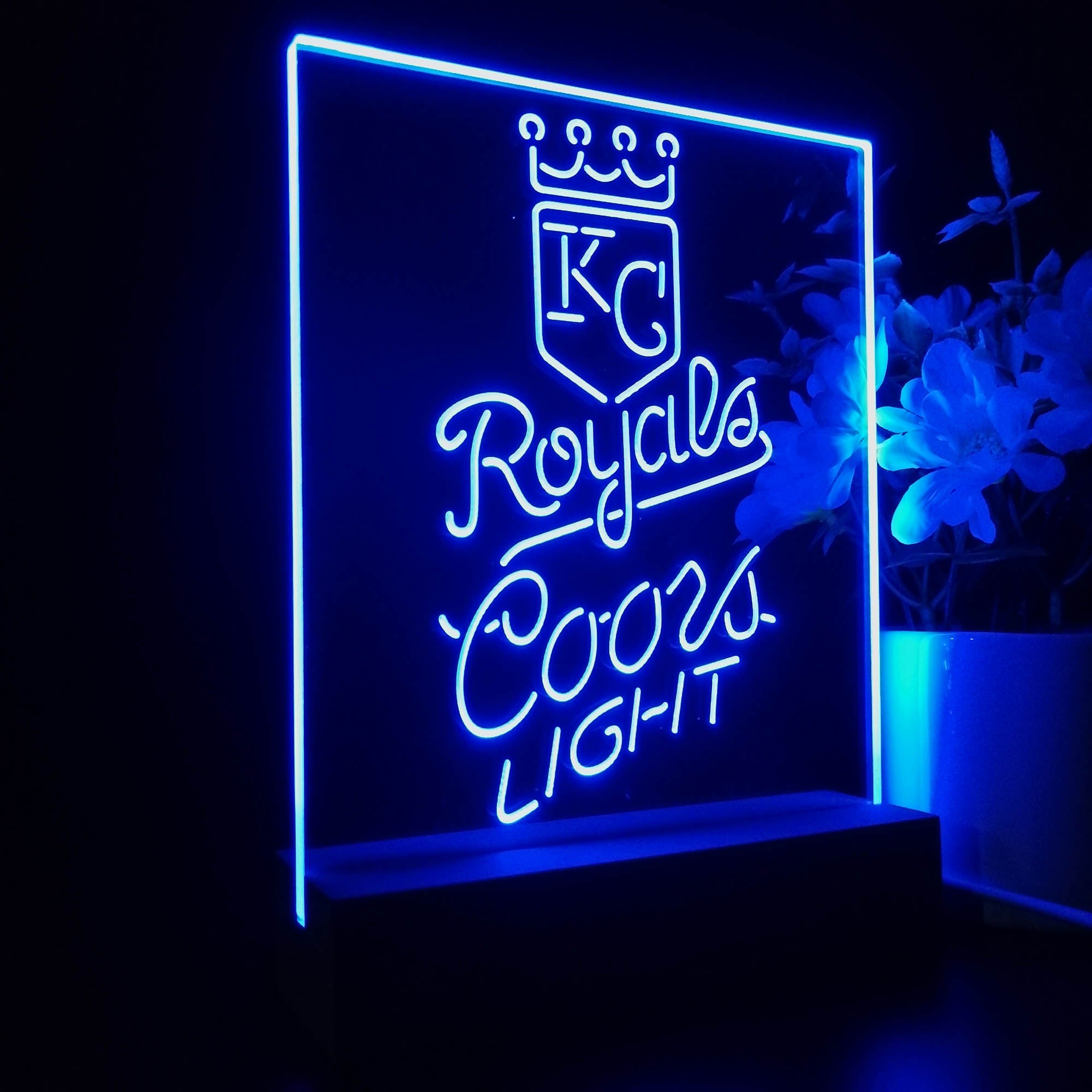 Kansas City Royals Coors Light 3D LED Optical Illusion Sport Team Night Light