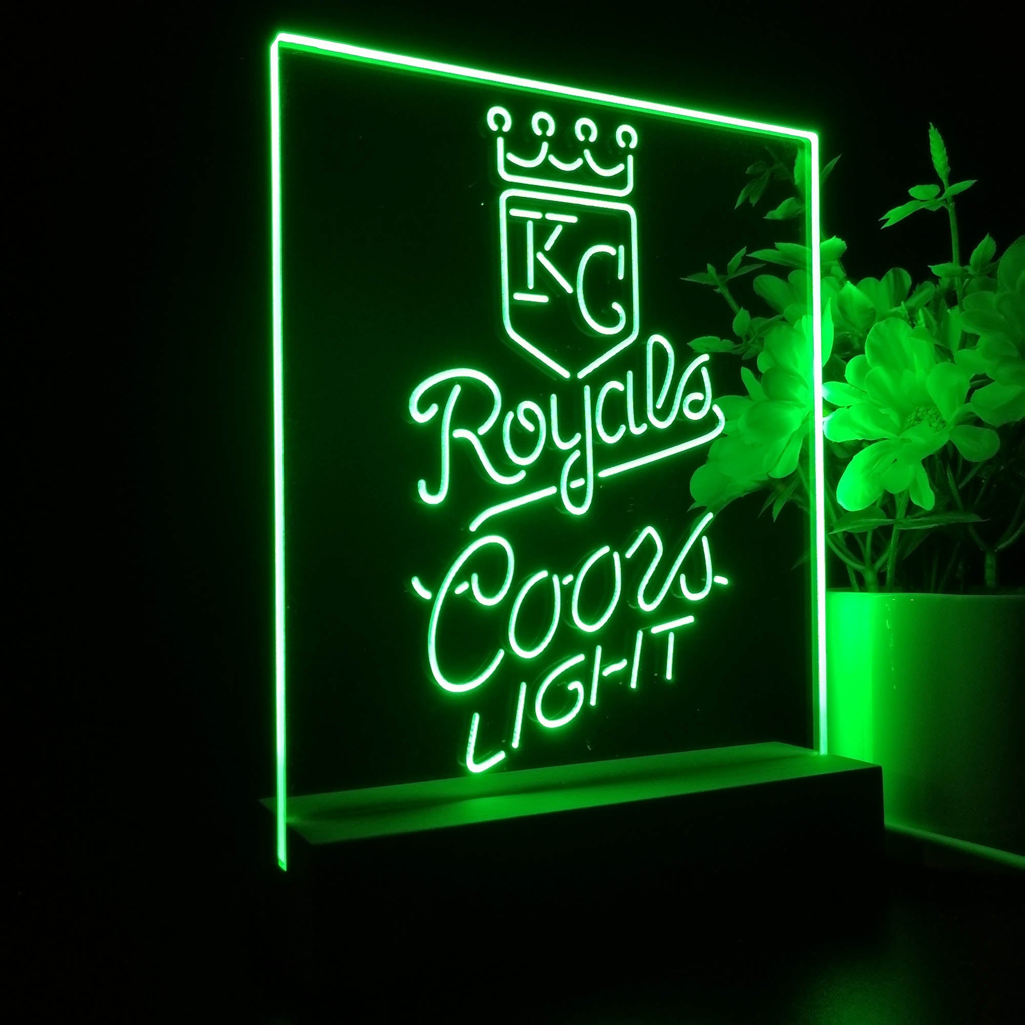 Kansas City Royals Coors Light 3D LED Optical Illusion Sport Team Night Light