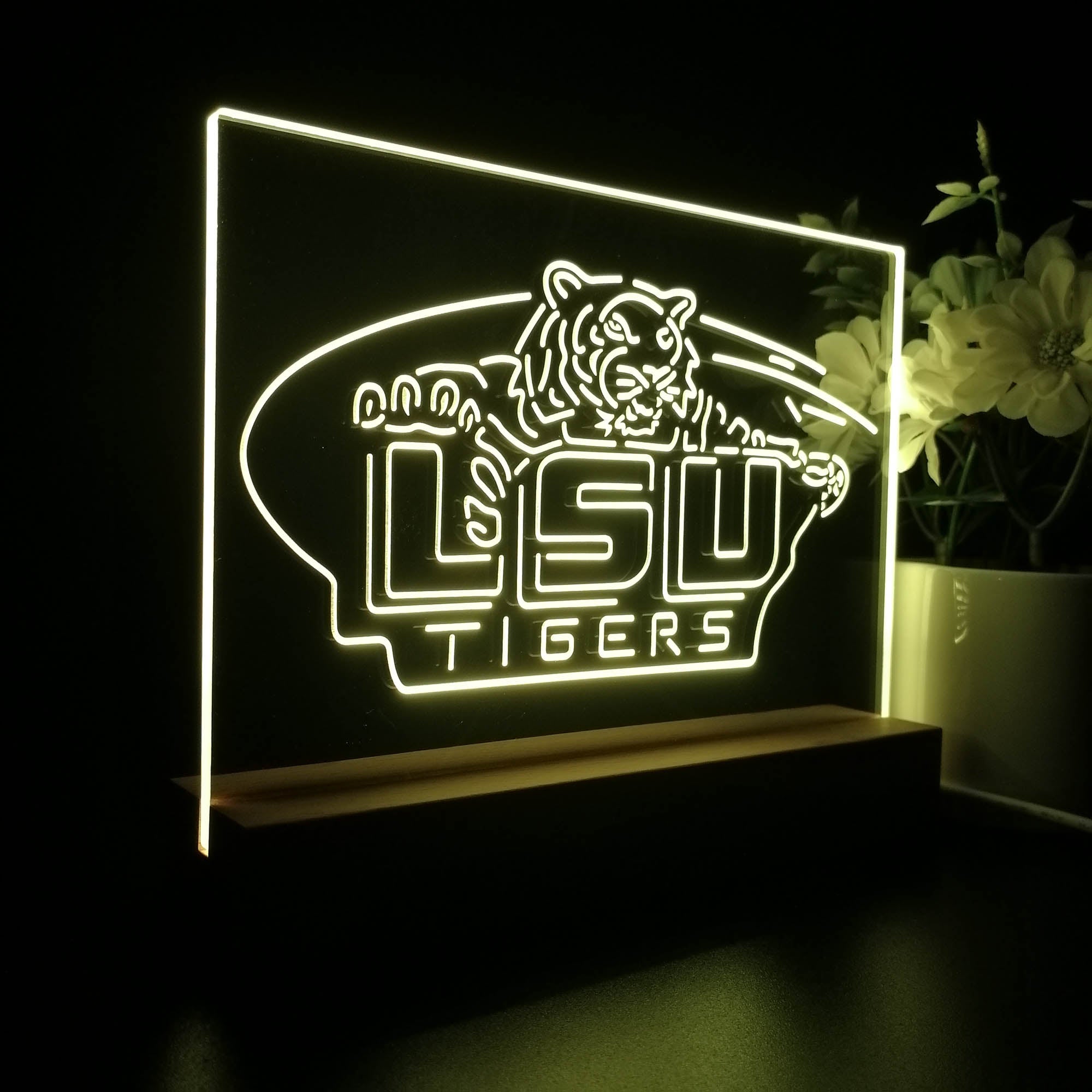 LSU Tigers Sport Team Night Light 3D Illusion Lamp