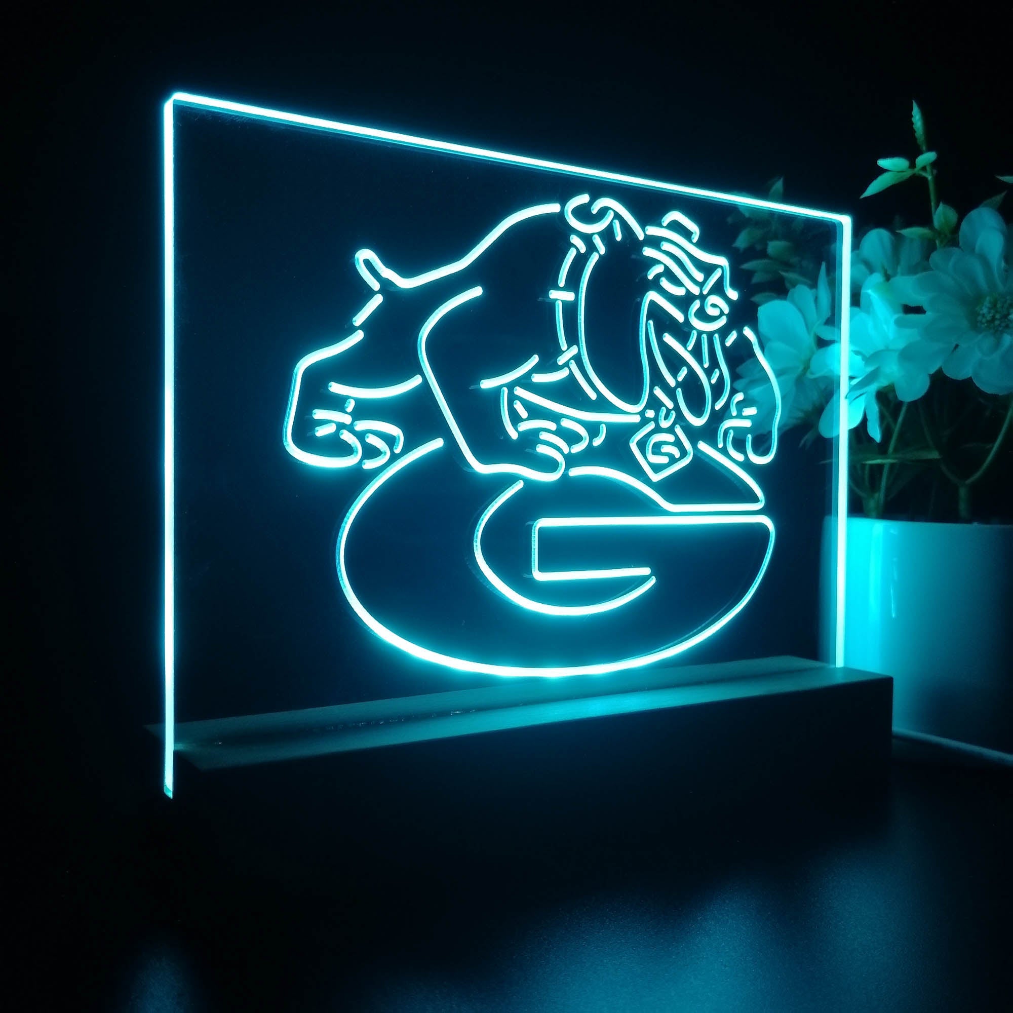 Georgia Bulldogs Night Light LED Sign
