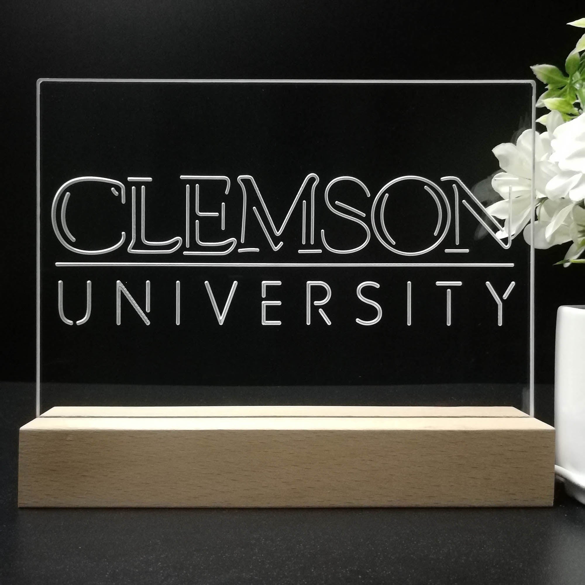 Clemson Night Light LED Sign