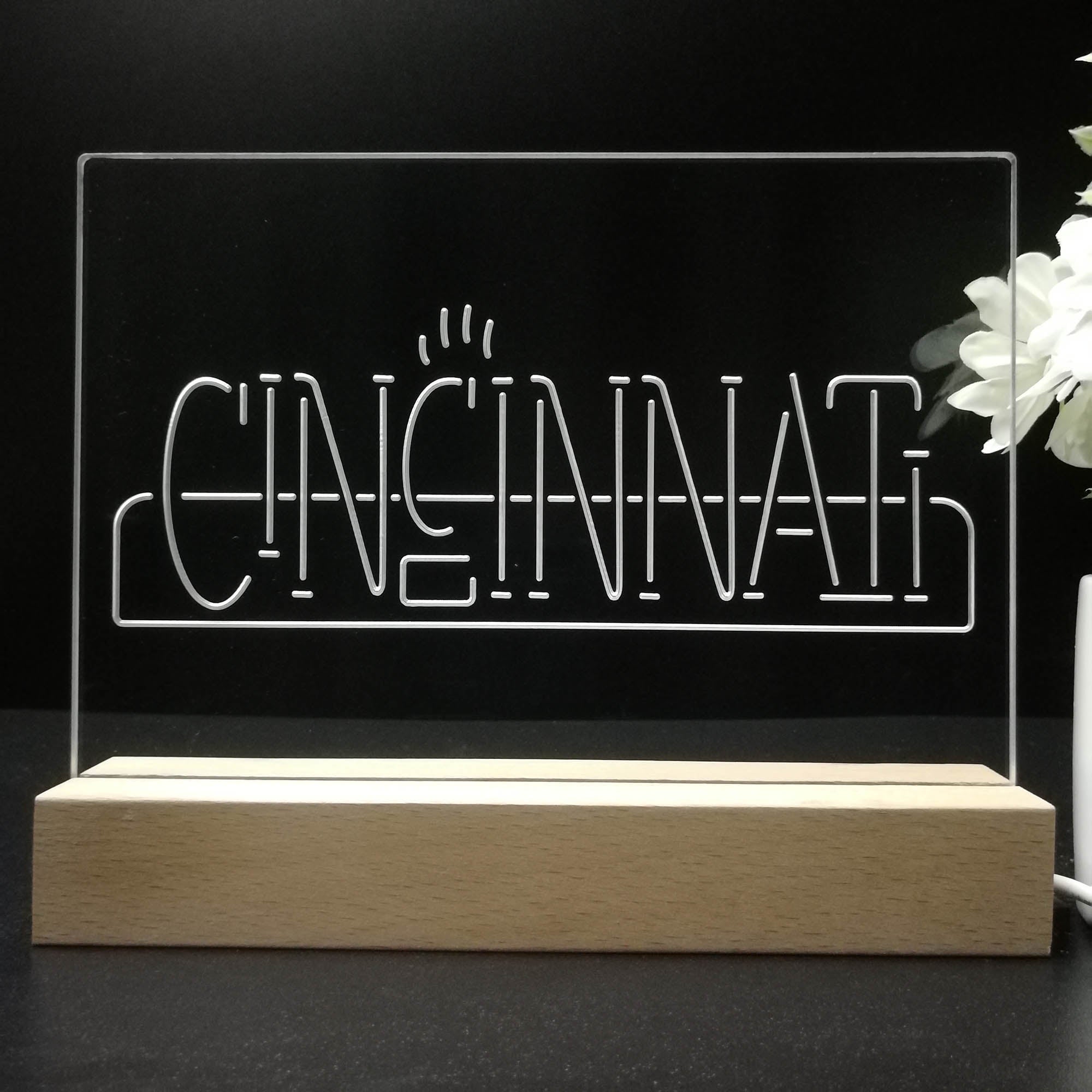 Cincinnati Bearcats Night Light LED Sign