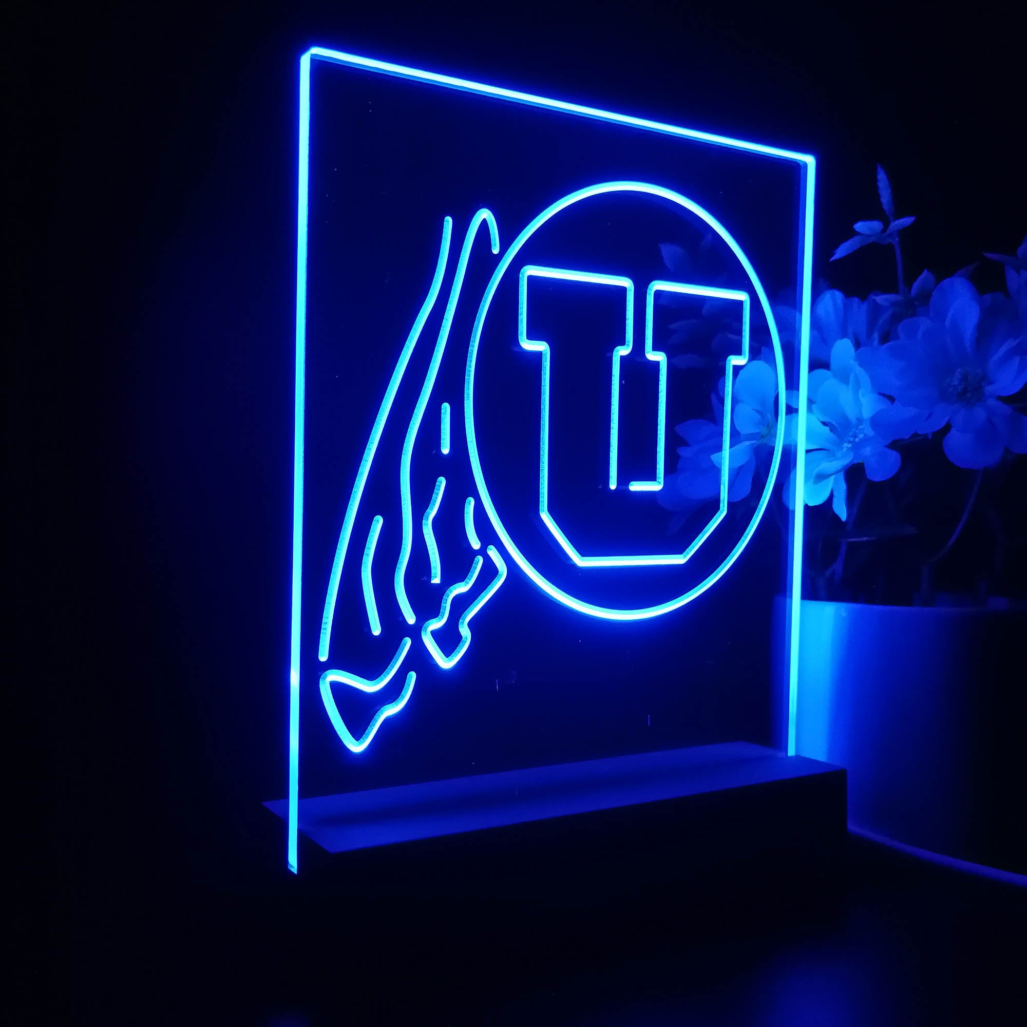 Utah Utes Night Light LED Sign