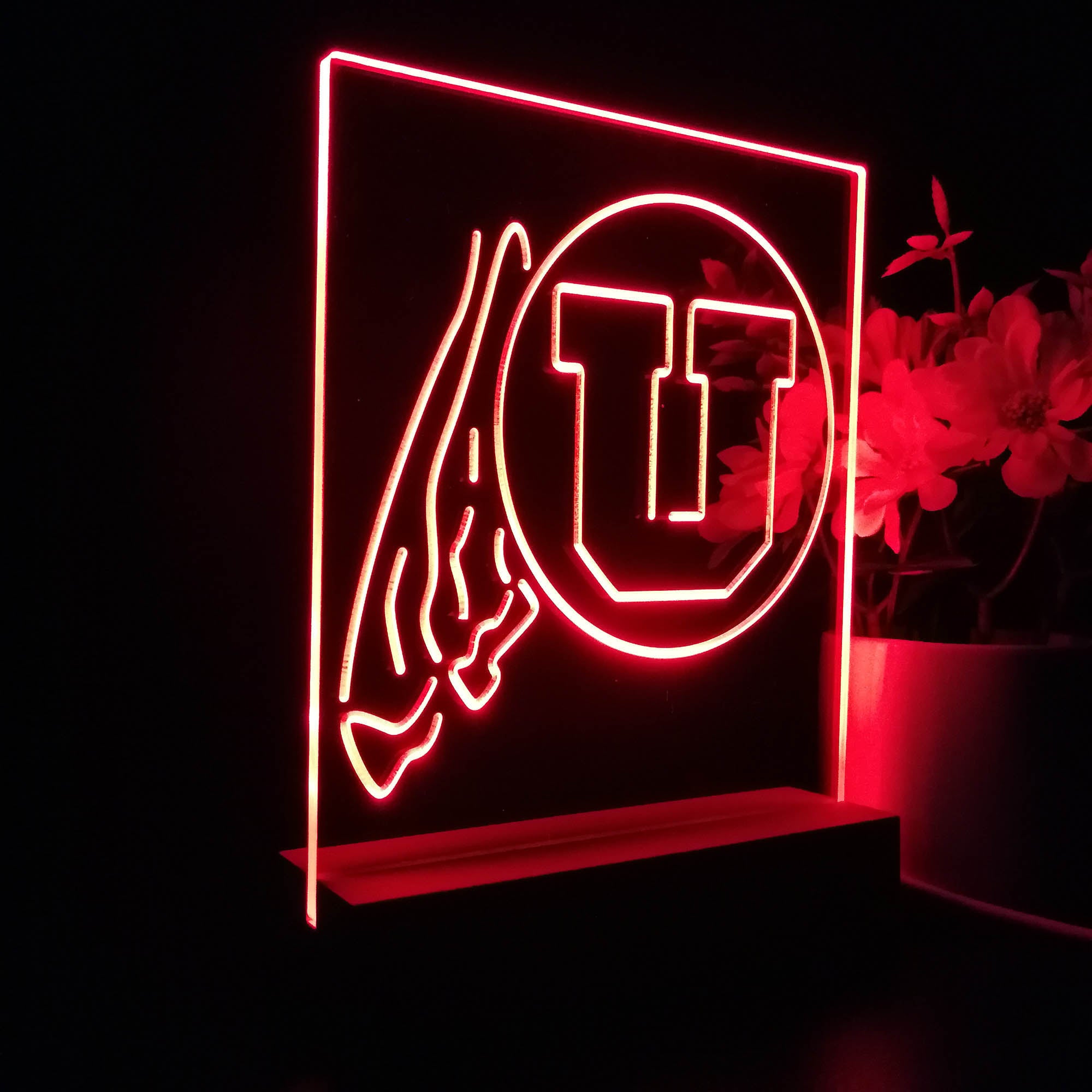 Utah Utes Night Light LED Sign
