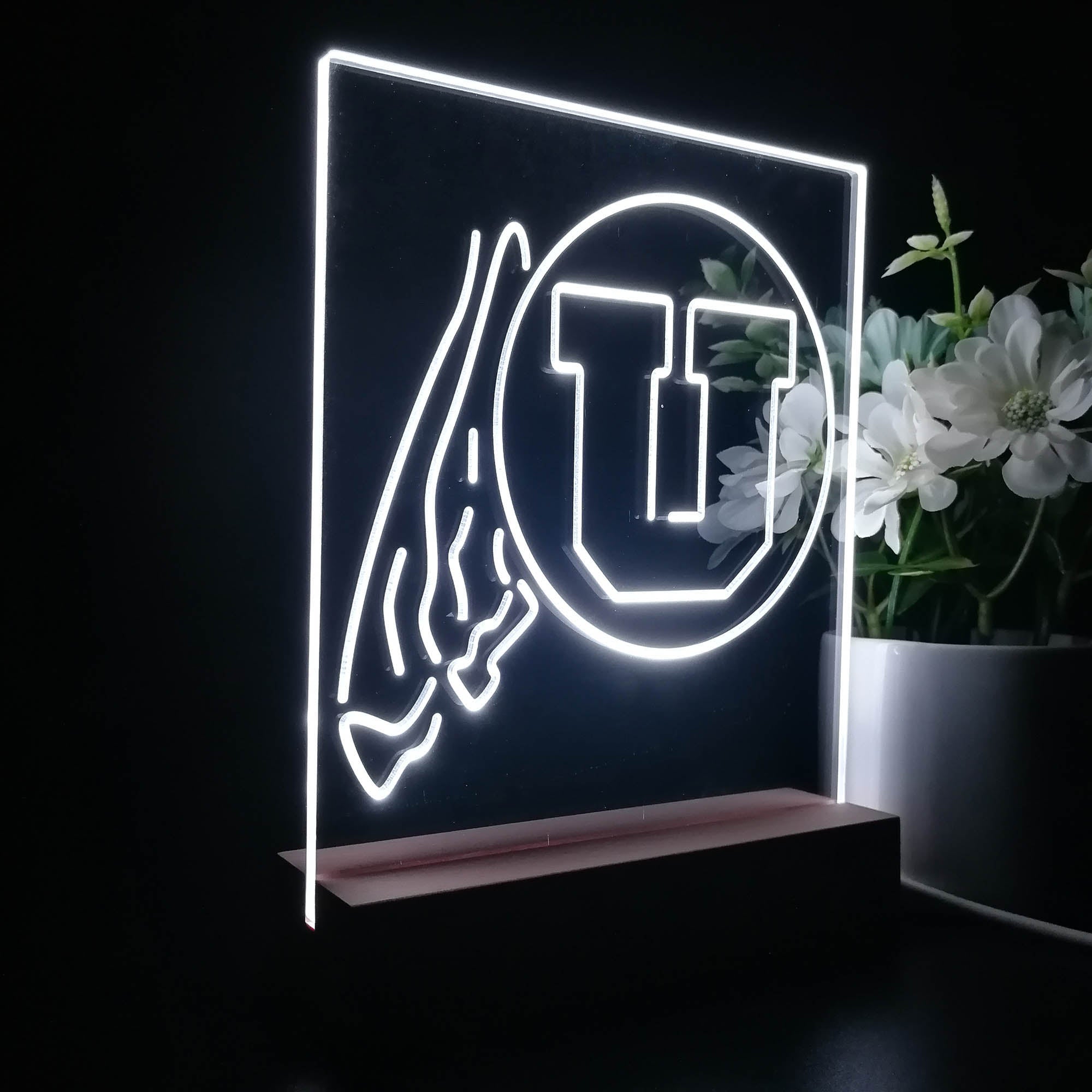 Utah Utes Night Light LED Sign