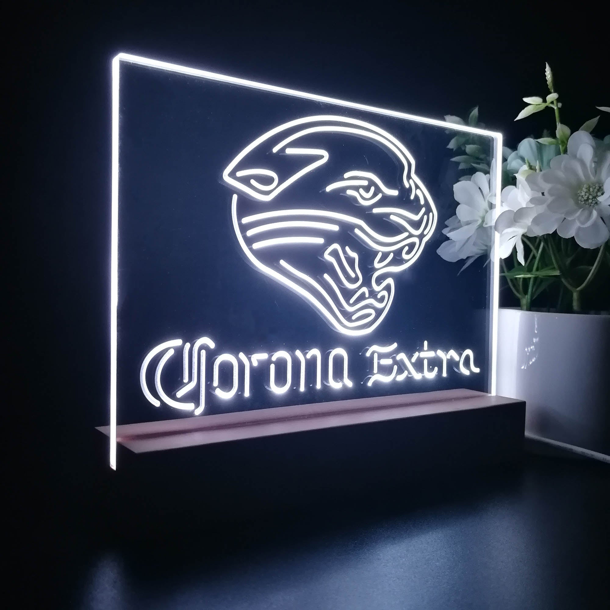 Corona Extra Bar Jacksonville Jaguars Est.1995 Sport Team Night Light 3D Illusion Lamp