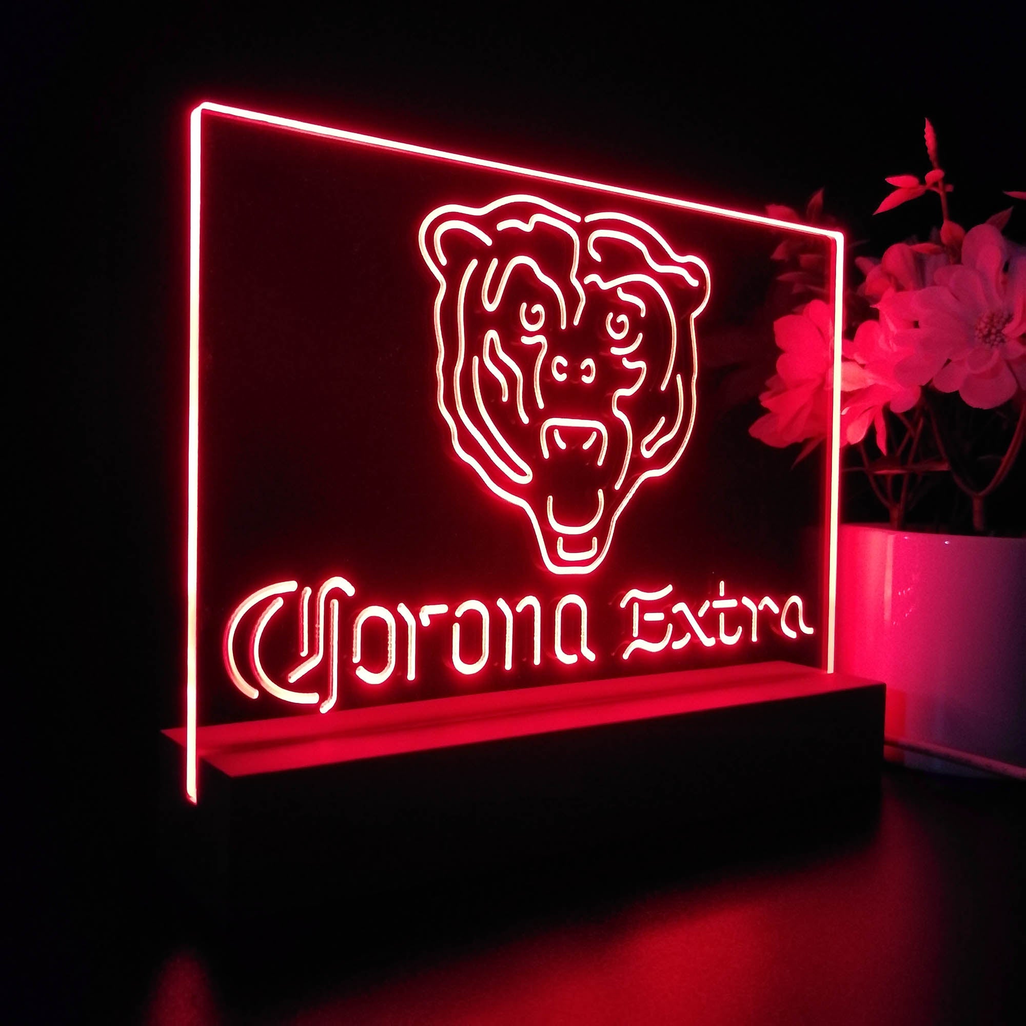 Corona Extra Bar Chicago Bears Est. 1920 Night Light LED Sign
