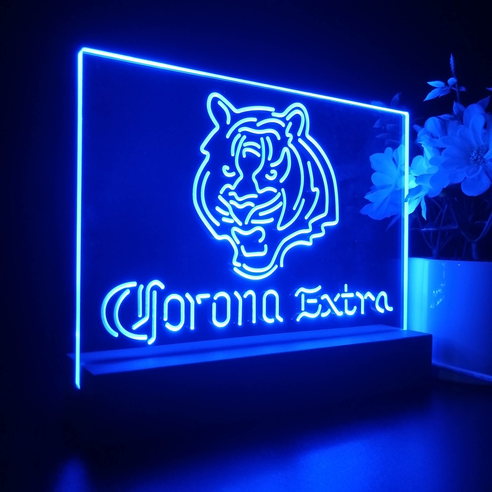 Corona Extra Bar Cincinnati Bengals Est. 1968 Night Light LED Sign