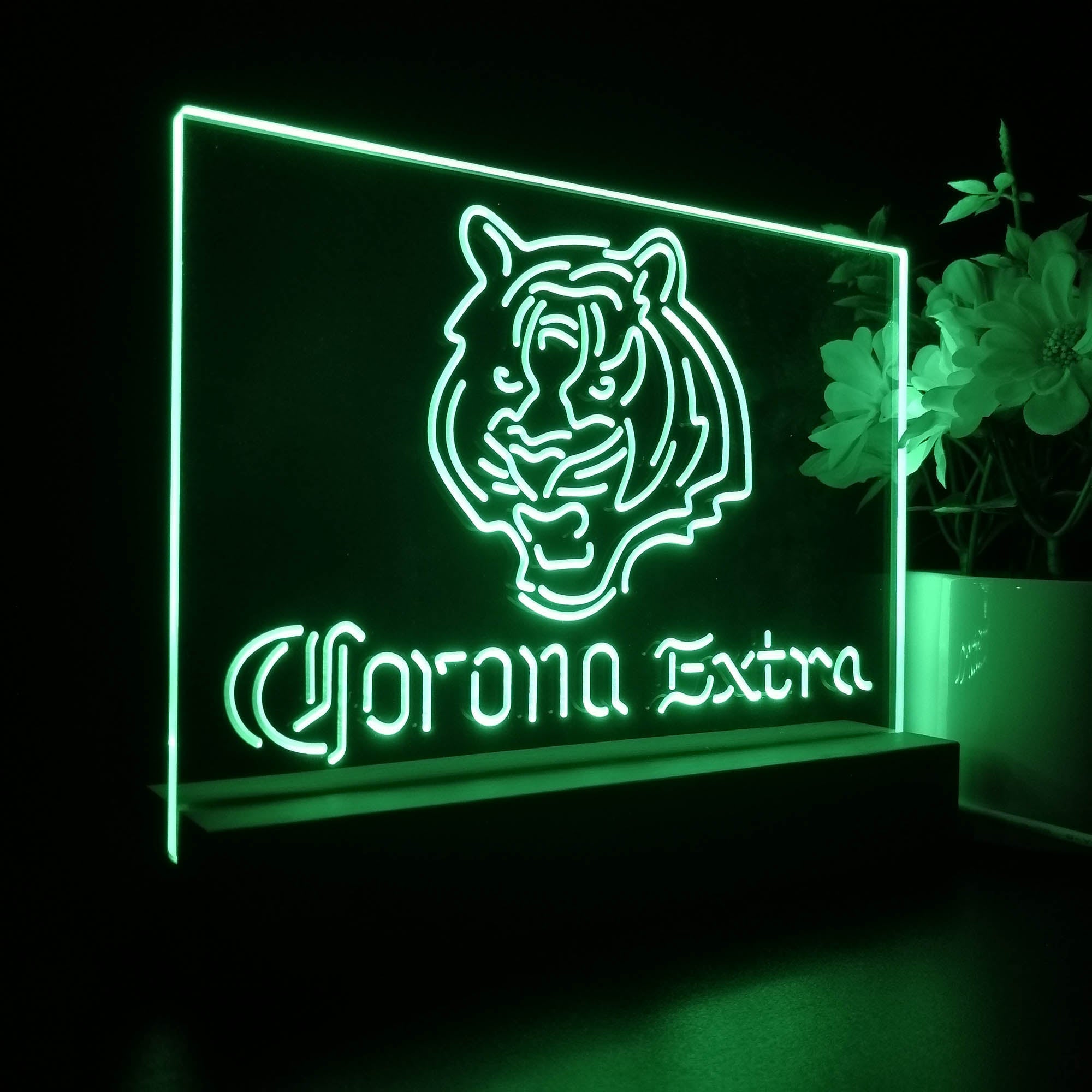 Corona Extra Bar Cincinnati Bengals Est. 1968 Night Light LED Sign