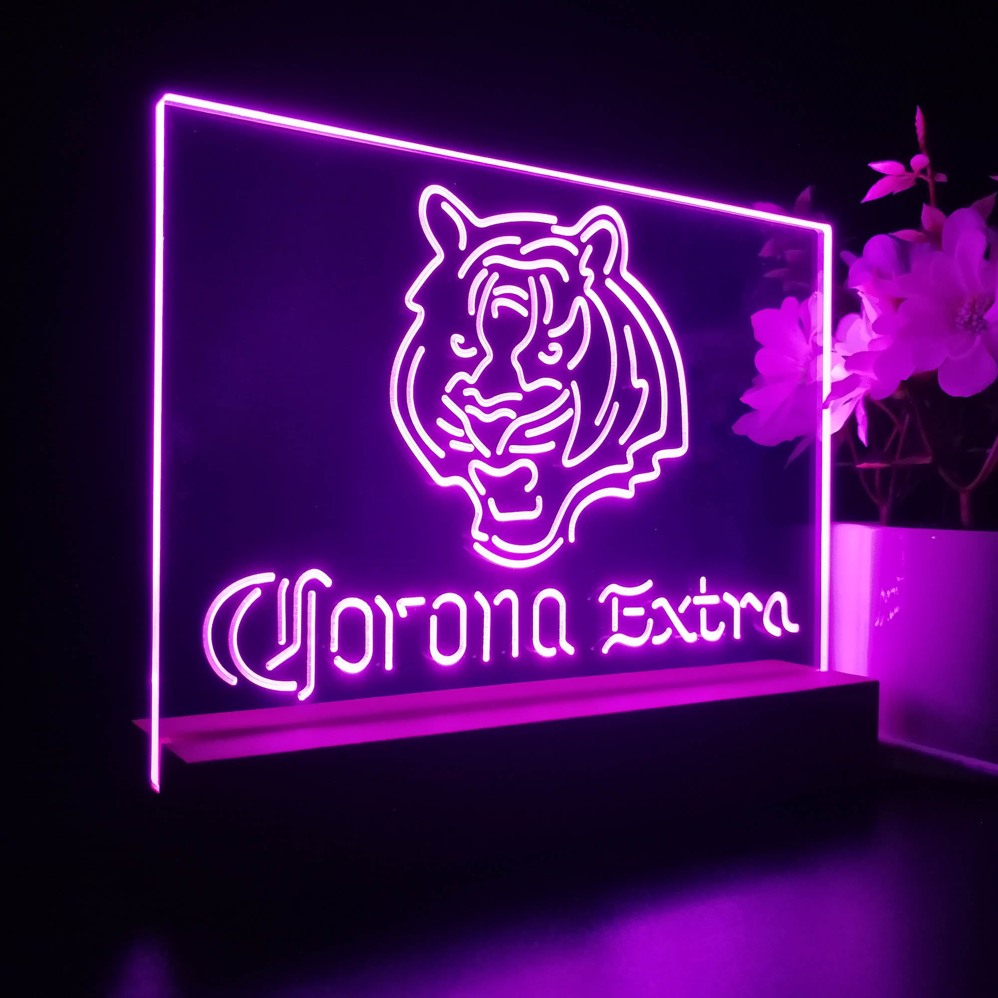 Corona Extra Bar Cincinnati Bengals Est. 1968 Night Light LED Sign