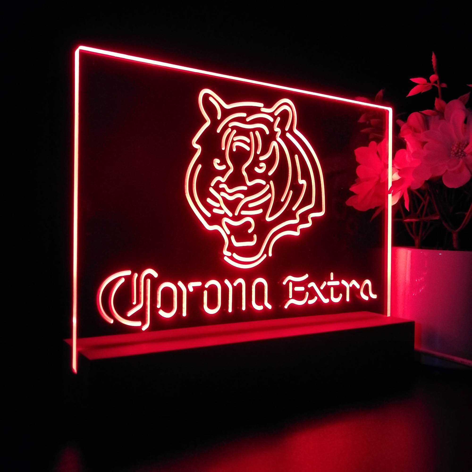 Corona Extra Bar Cincinnati Bengals Est. 1968 Night Light LED Sign