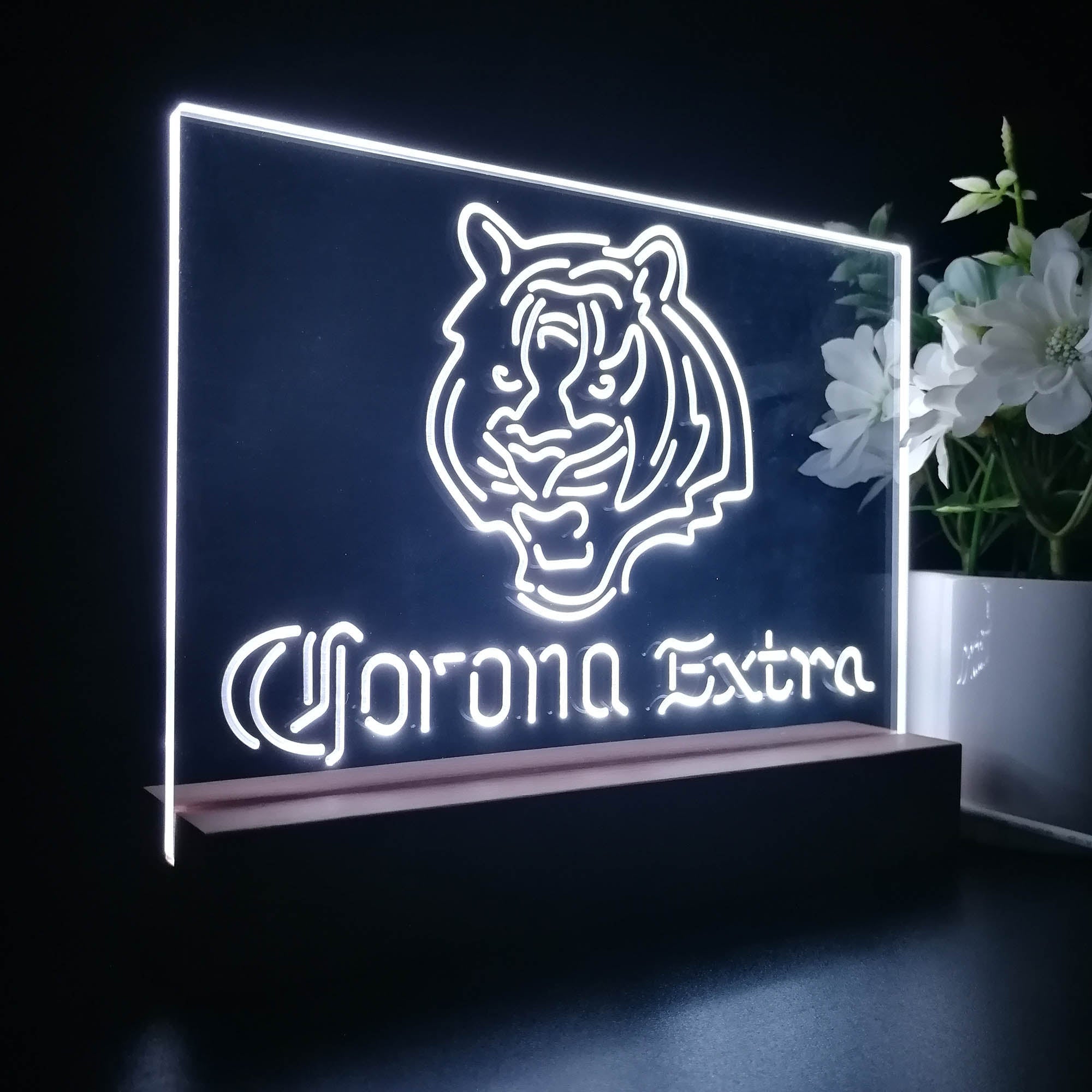 Corona Extra Bar Cincinnati Bengals Est. 1968 Night Light LED Sign