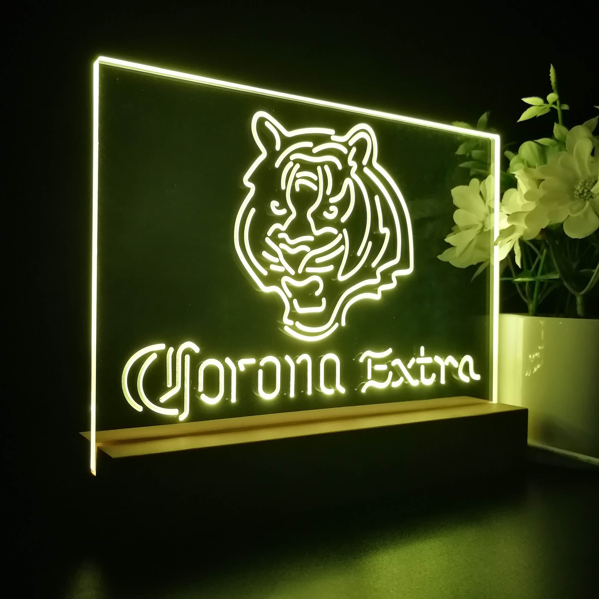 Corona Extra Bar Cincinnati Bengals Est. 1968 Night Light LED Sign