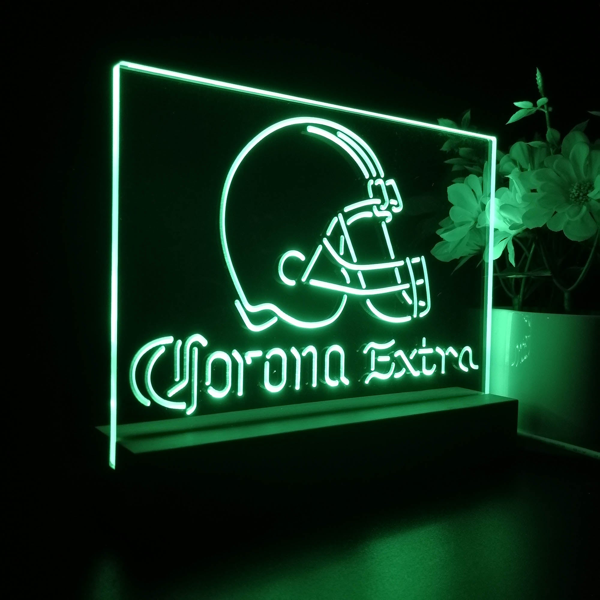 Corona Extra Bar Cleveland Browns Est. 1946 Night Light LED Sign