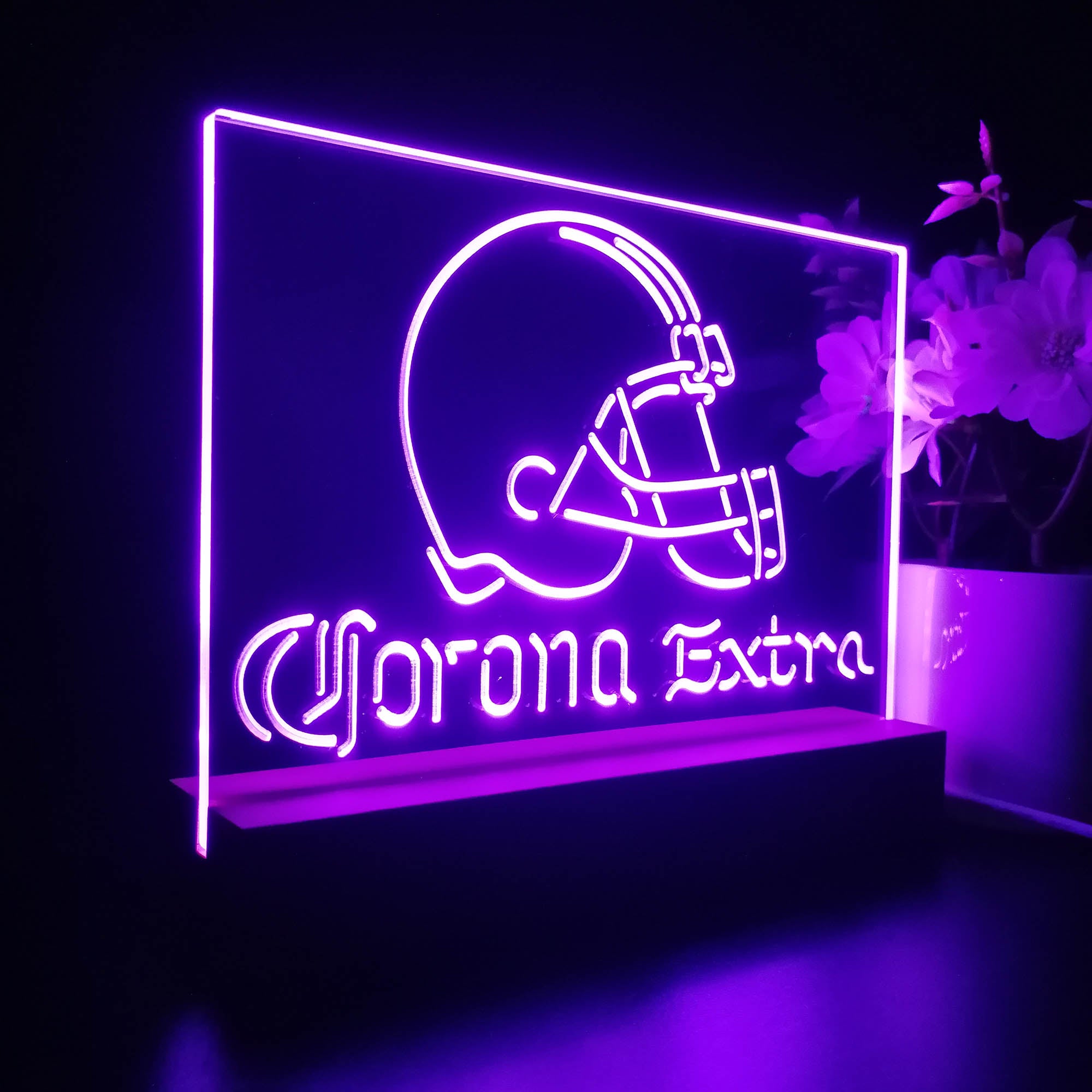 Corona Extra Bar Cleveland Browns Est. 1946 Night Light LED Sign