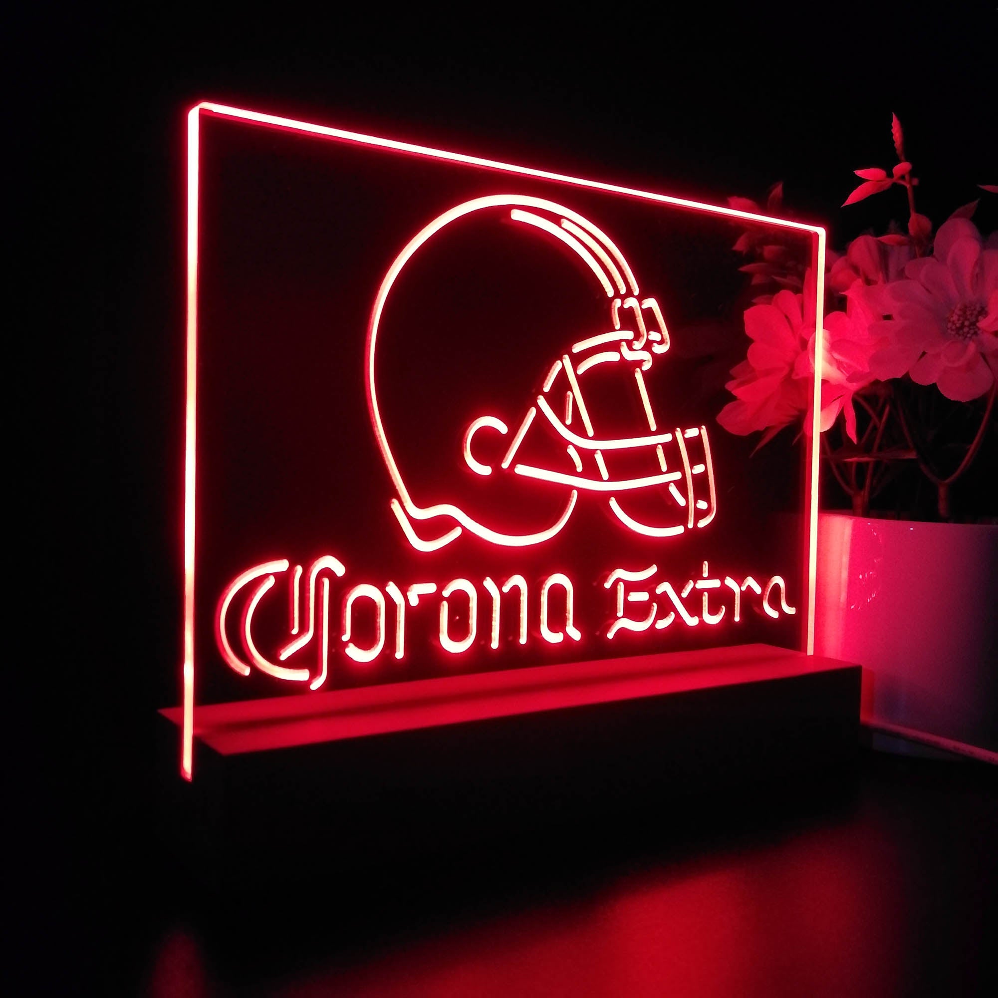 Corona Extra Bar Cleveland Browns Est. 1946 Night Light LED Sign