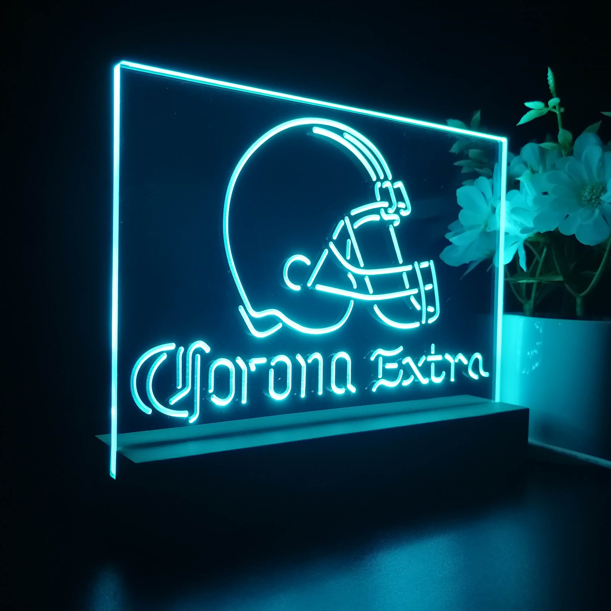 Corona Extra Bar Cleveland Browns Est. 1946 Night Light LED Sign