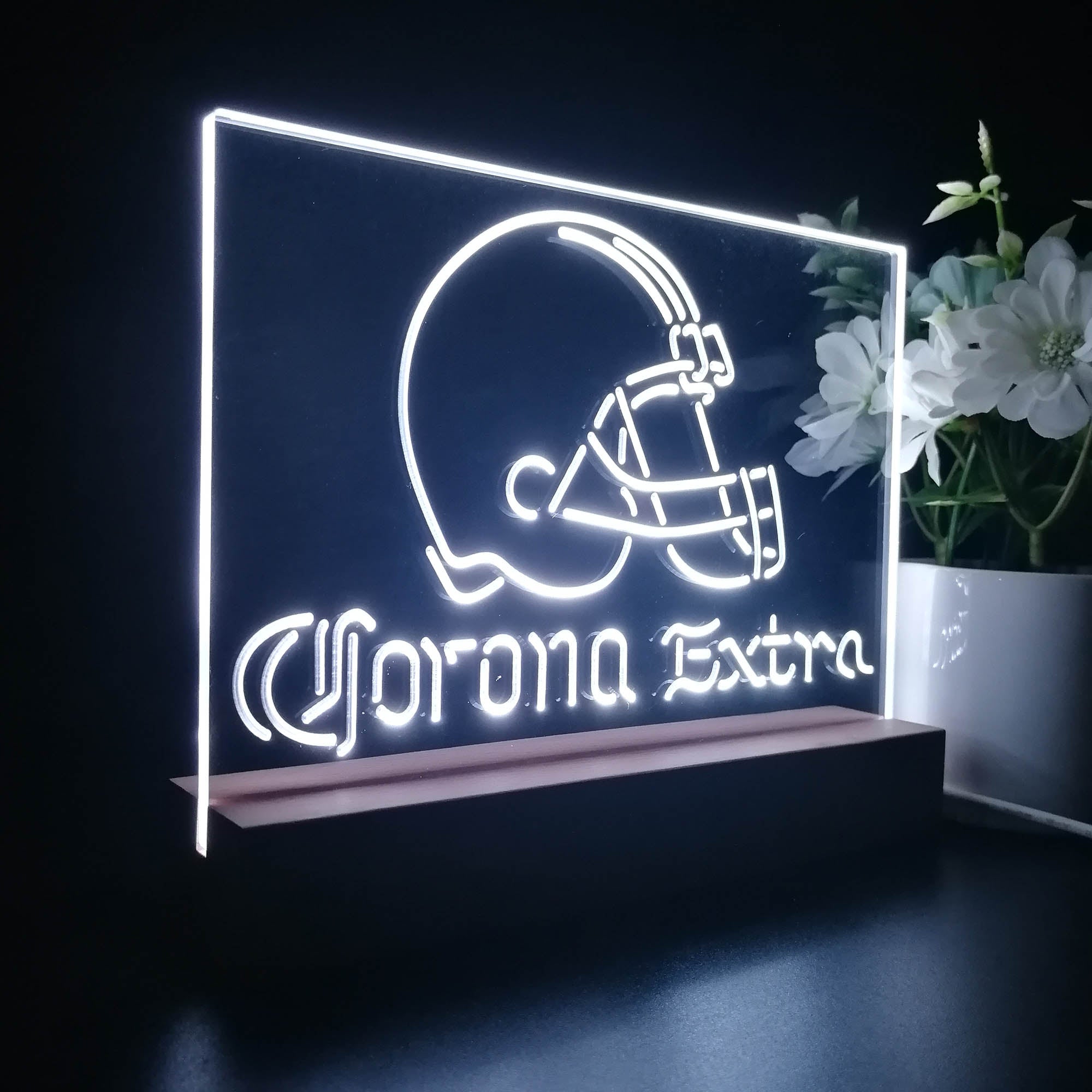 Corona Extra Bar Cleveland Browns Est. 1946 Night Light LED Sign