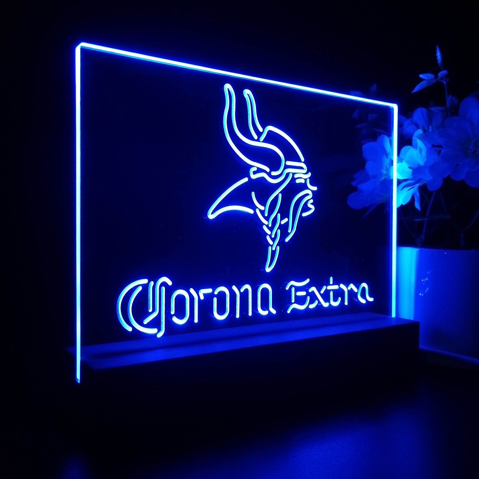 Corona Extra Bar Minnesota Vikings Est. 1961 Night Light LED Sign