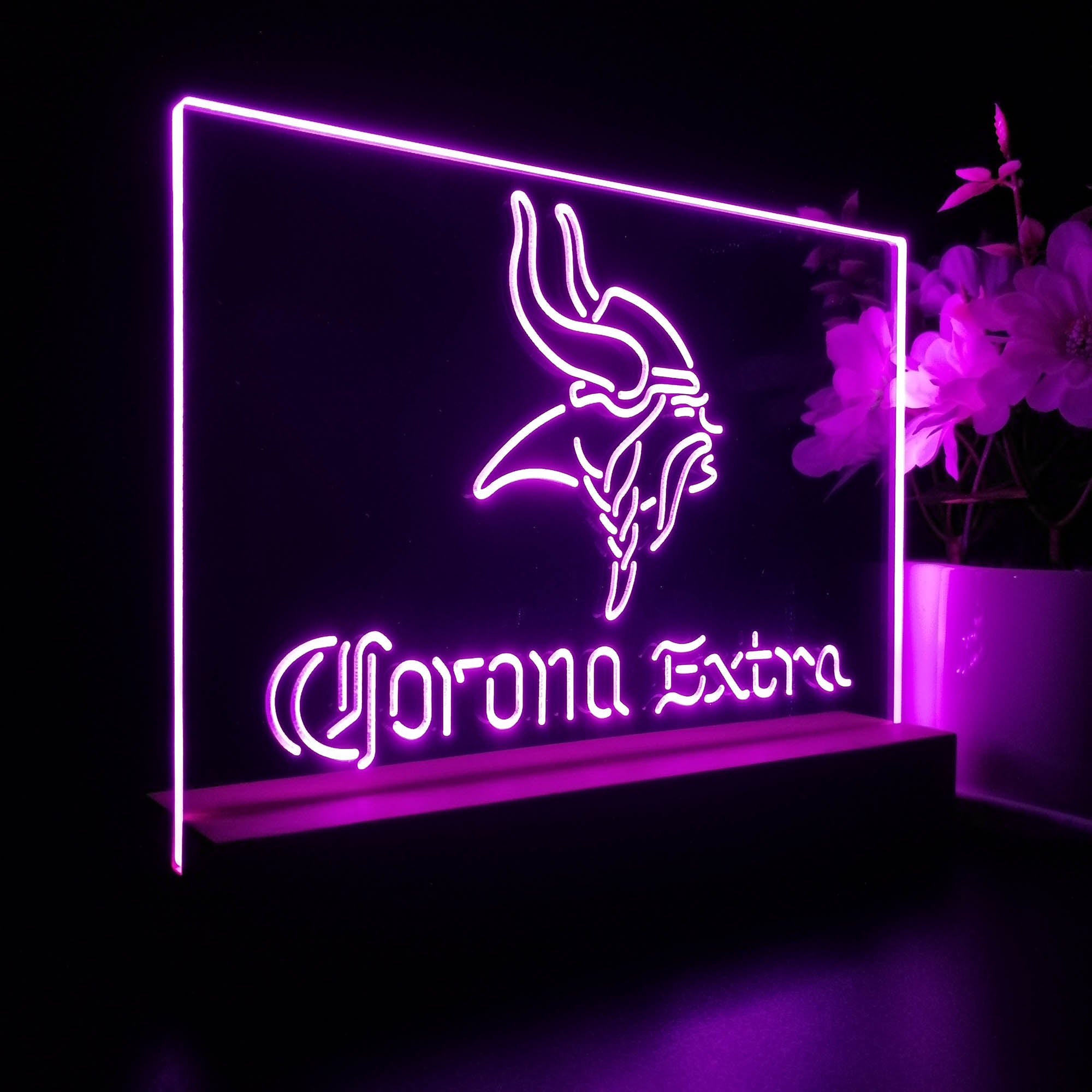 Corona Extra Bar Minnesota Vikings Est. 1961 Night Light LED Sign