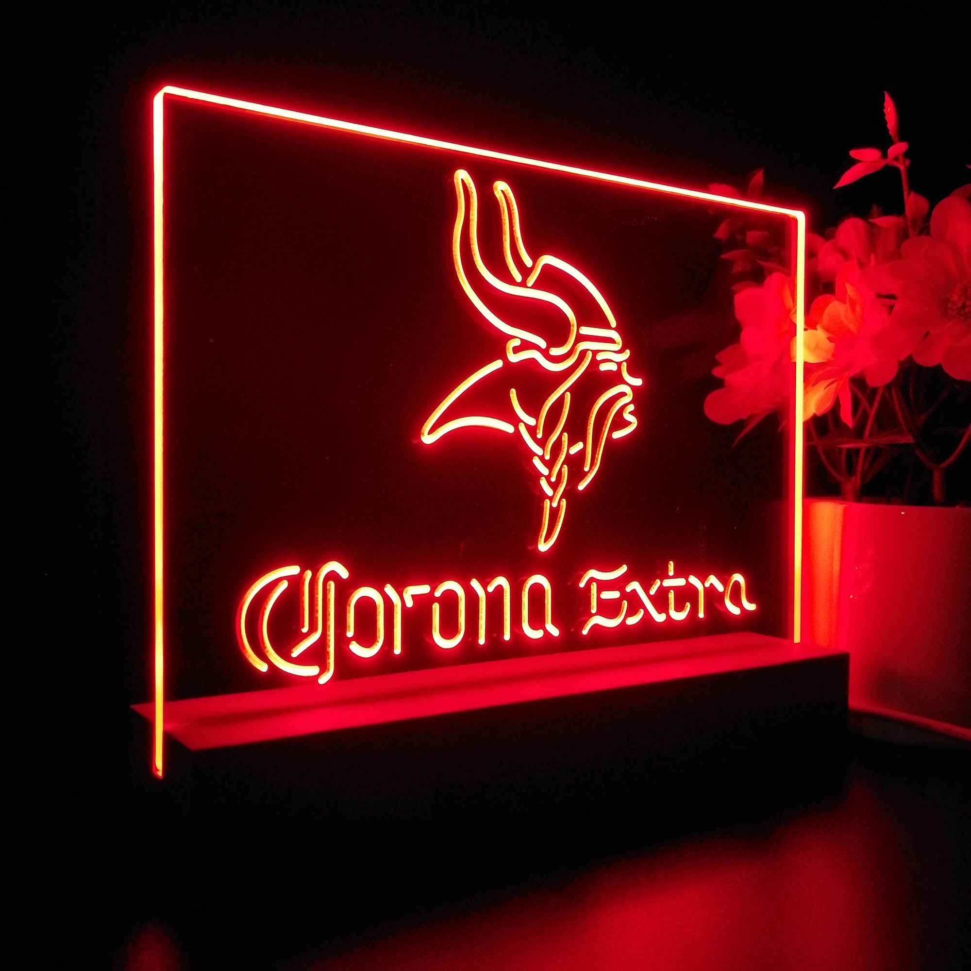 Corona Extra Bar Minnesota Vikings Est. 1961 Night Light LED Sign