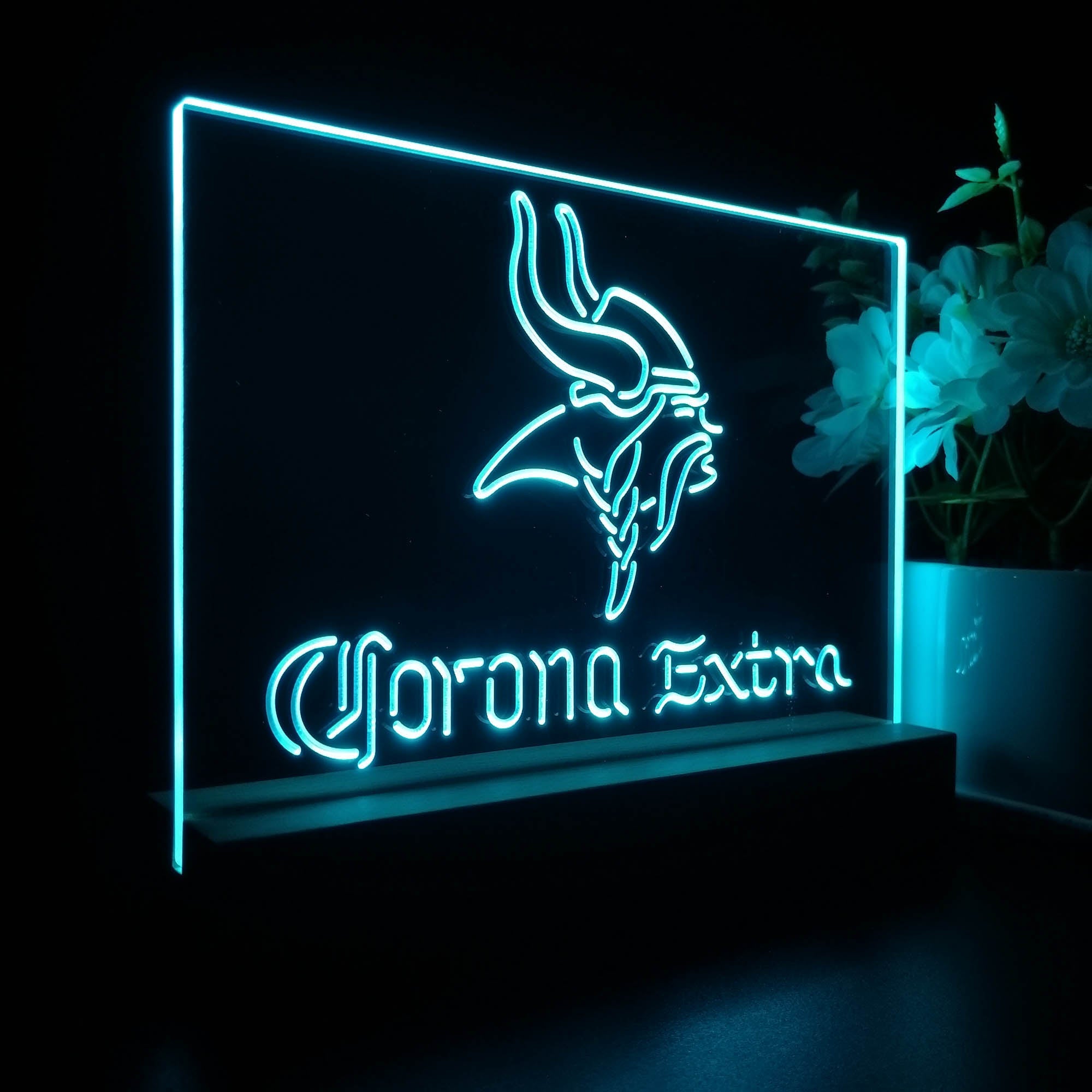 Corona Extra Bar Minnesota Vikings Est. 1961 Night Light LED Sign