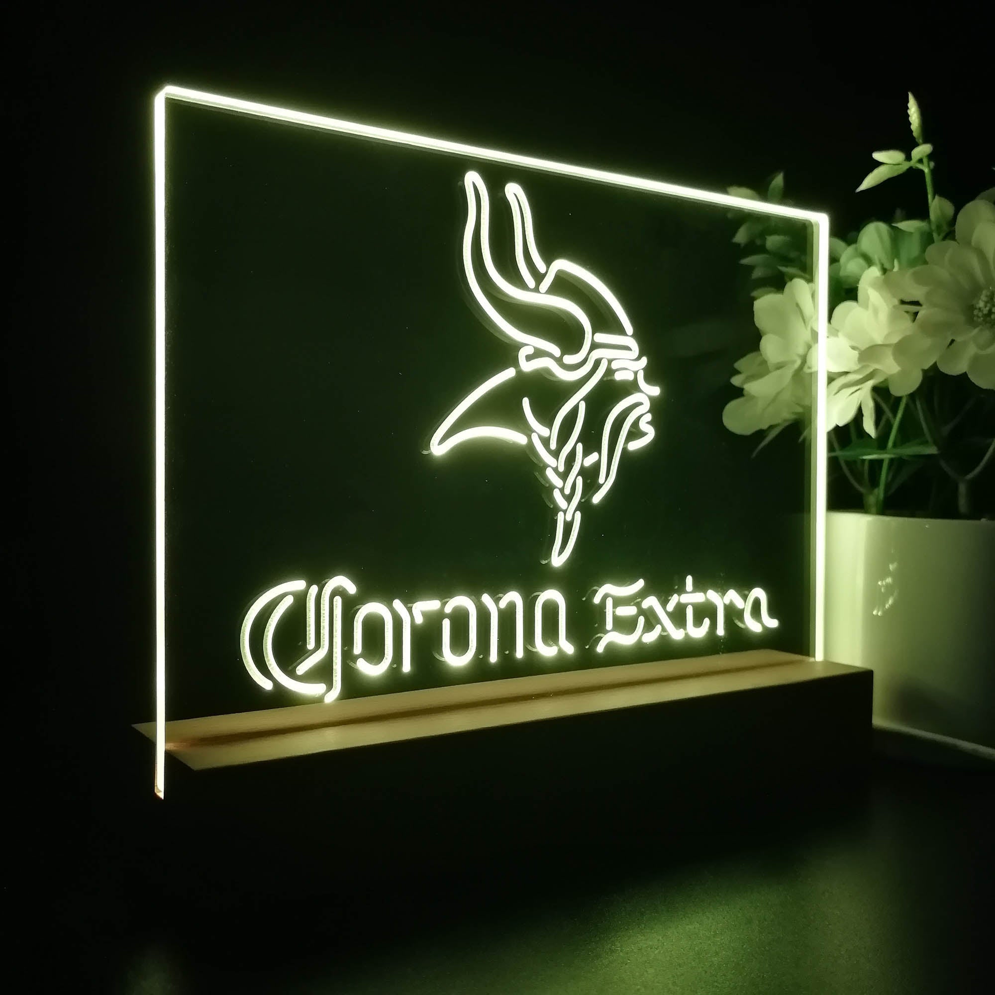 Corona Extra Bar Minnesota Vikings Est. 1961 Night Light LED Sign