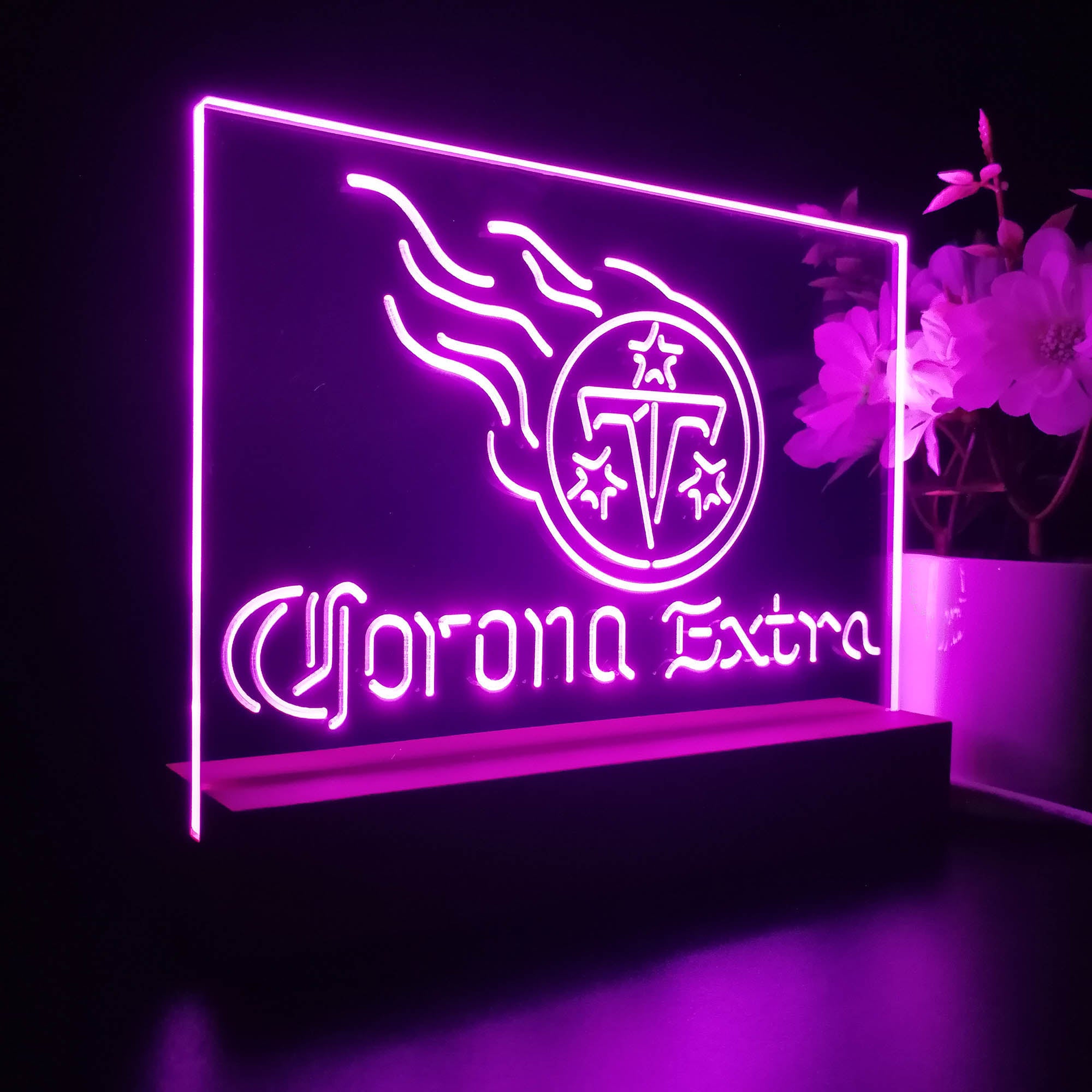 Corona Extra Bar Tennessee Titans Est. 1960 Night Light LED Sign