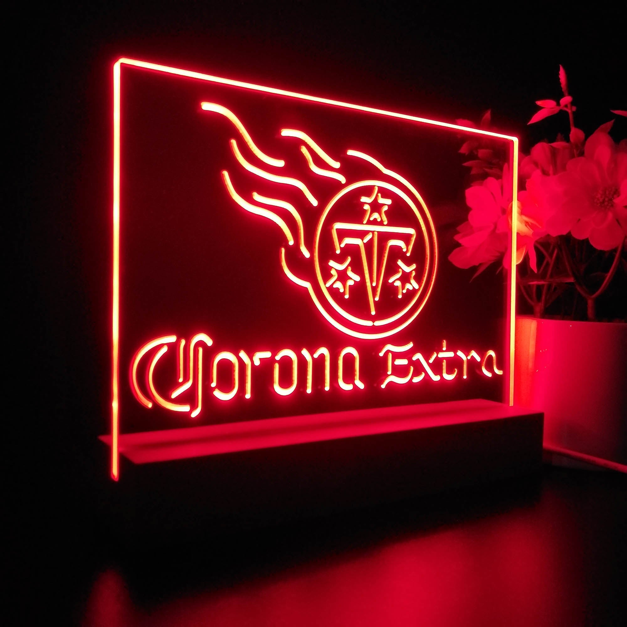 Corona Extra Bar Tennessee Titans Est. 1960 Night Light LED Sign