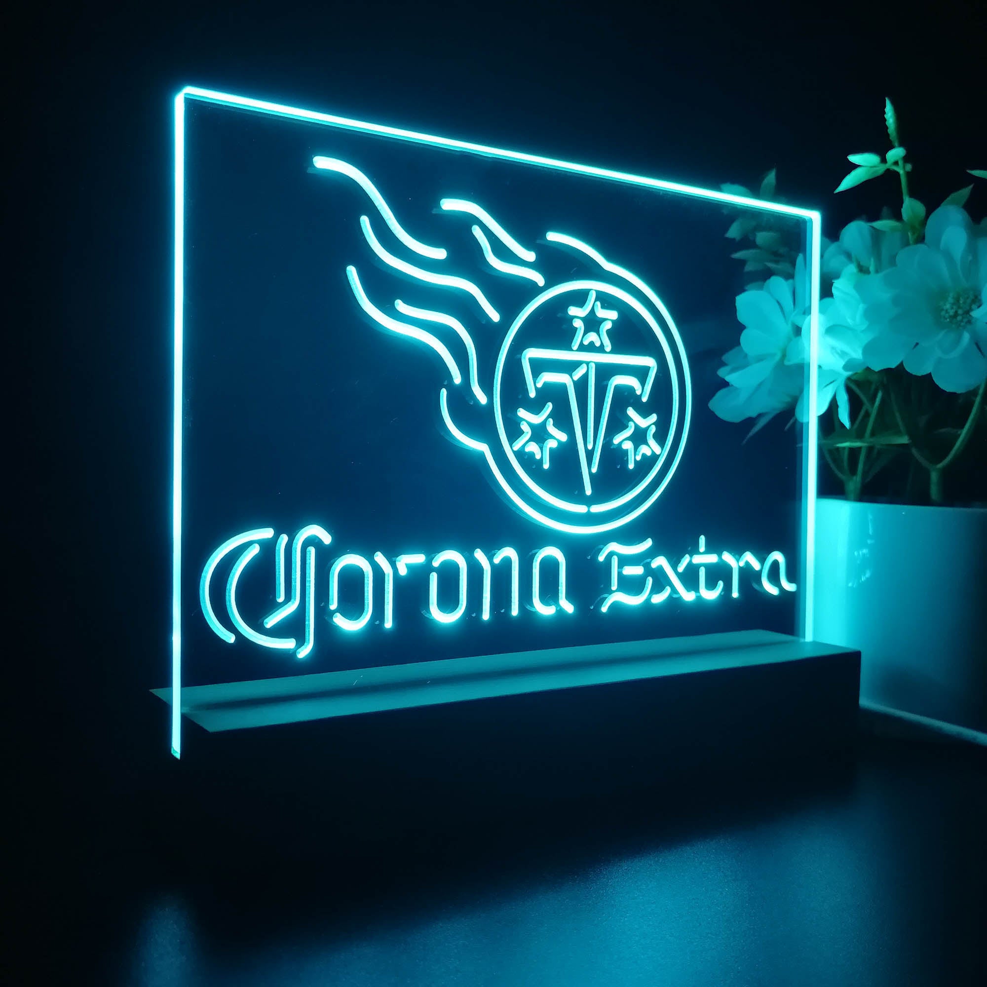 Corona Extra Bar Tennessee Titans Est. 1960 Night Light LED Sign