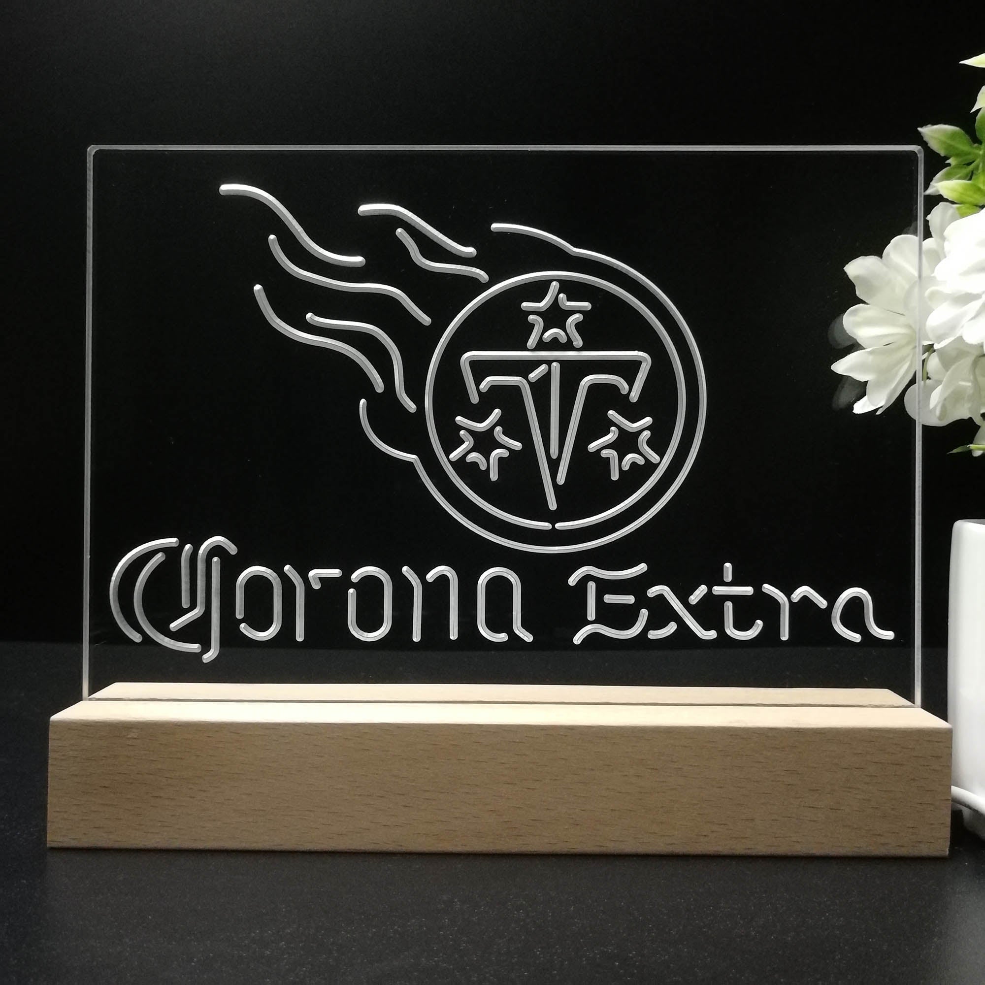 Corona Extra Bar Tennessee Titans Est. 1960 Night Light LED Sign