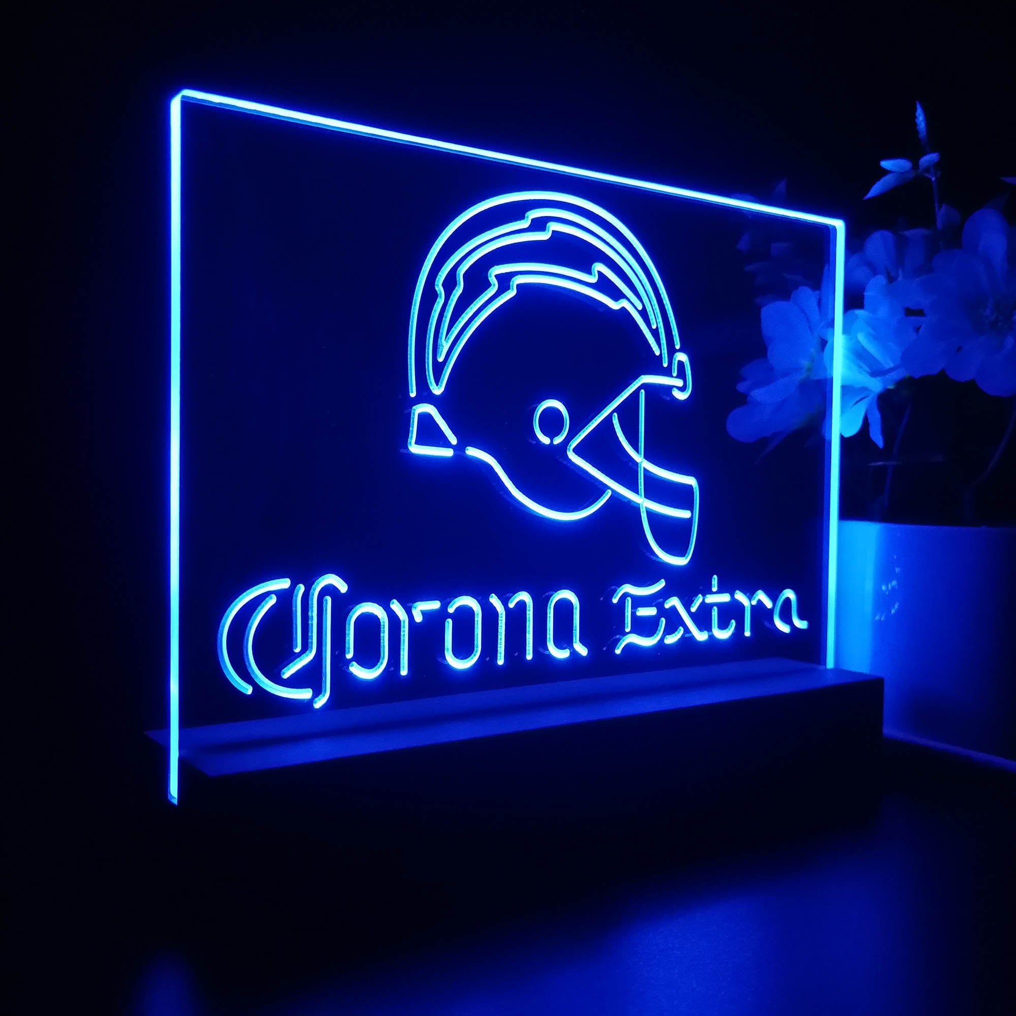 Corona Extra Bar Los Angeles Chargers Est. 1960 Night Light LED Sign