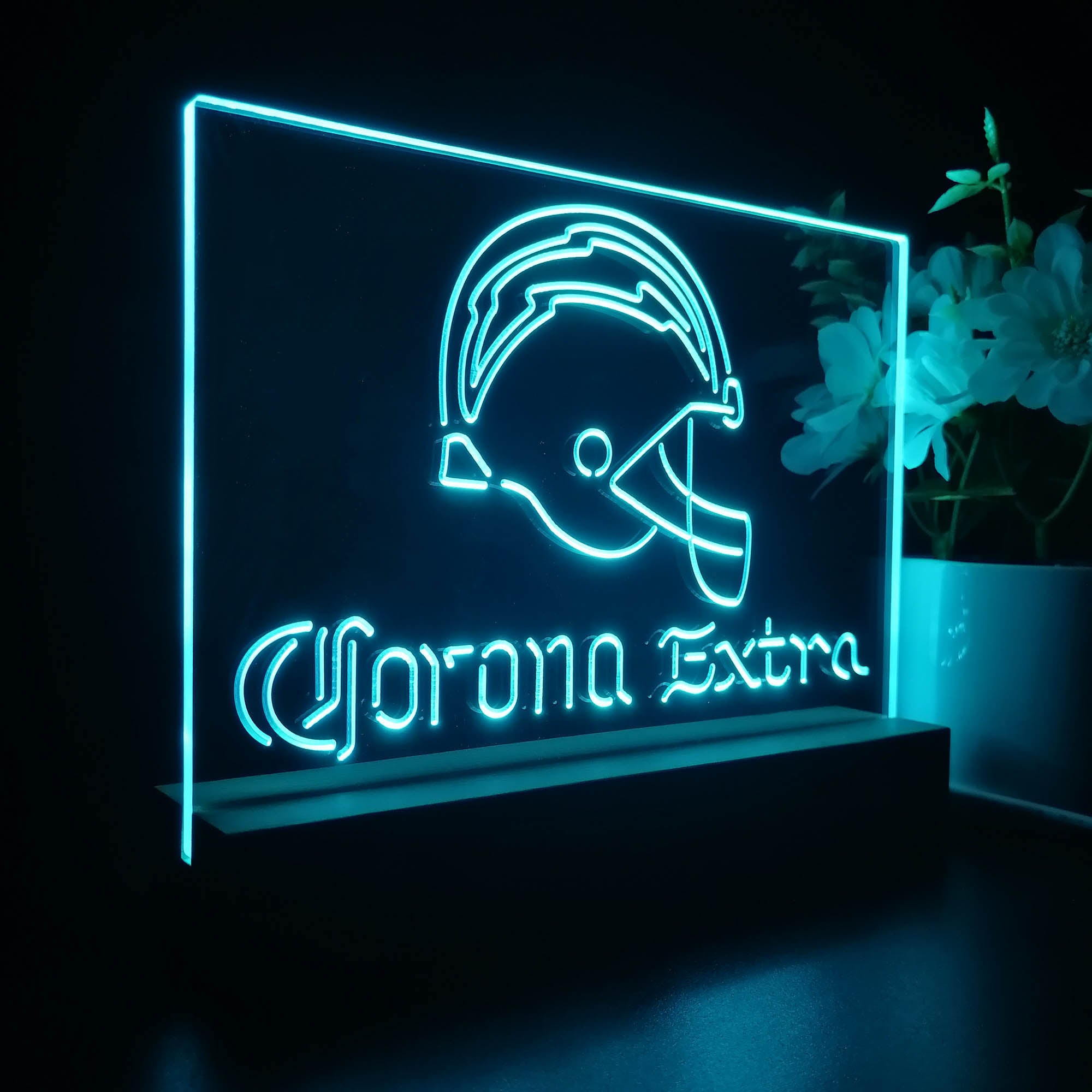 Corona Extra Bar Los Angeles Chargers Est. 1960 Night Light LED Sign