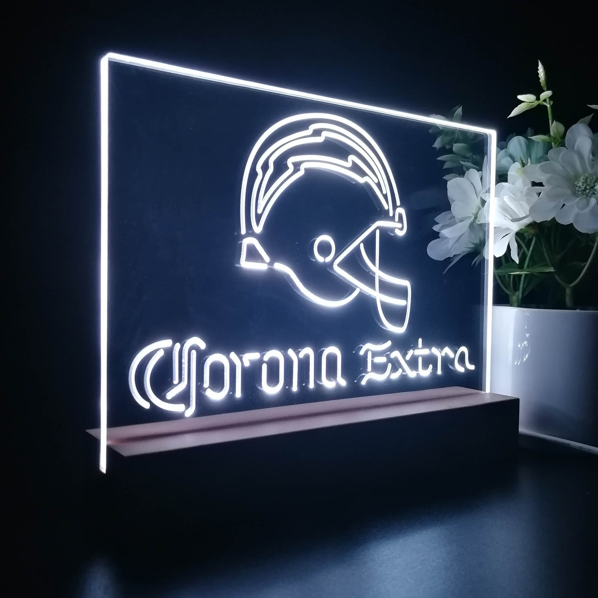 Corona Extra Bar Los Angeles Chargers Est. 1960 Night Light LED Sign