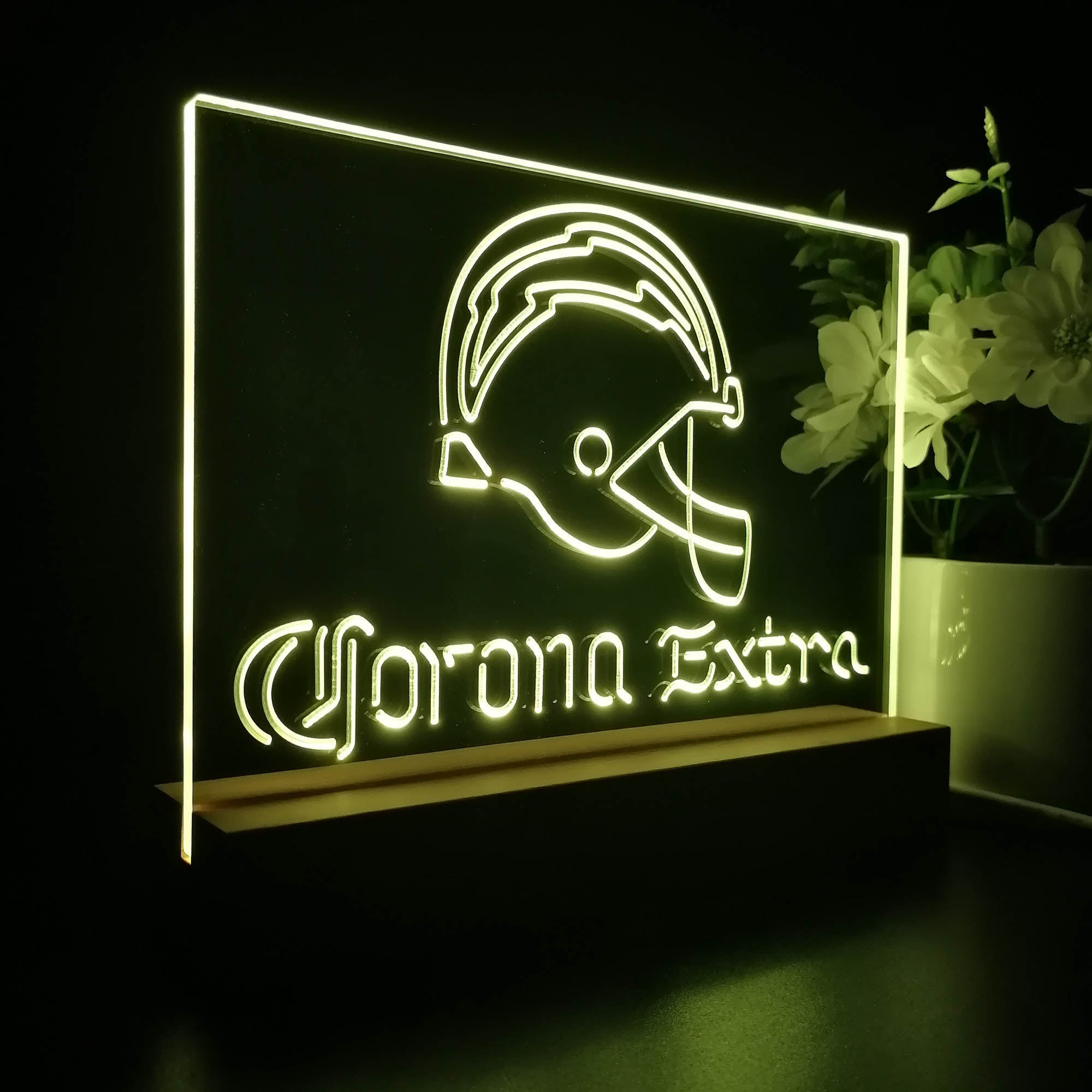 Corona Extra Bar Los Angeles Chargers Est. 1960 Night Light LED Sign