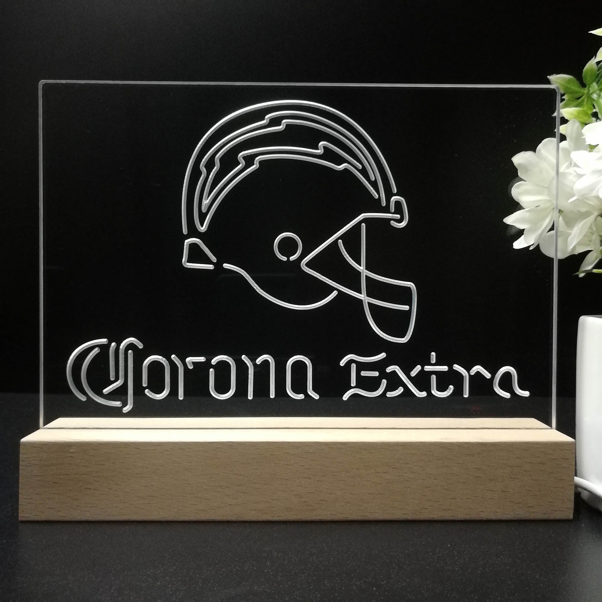 Corona Extra Bar Los Angeles Chargers Est. 1960 Night Light LED Sign