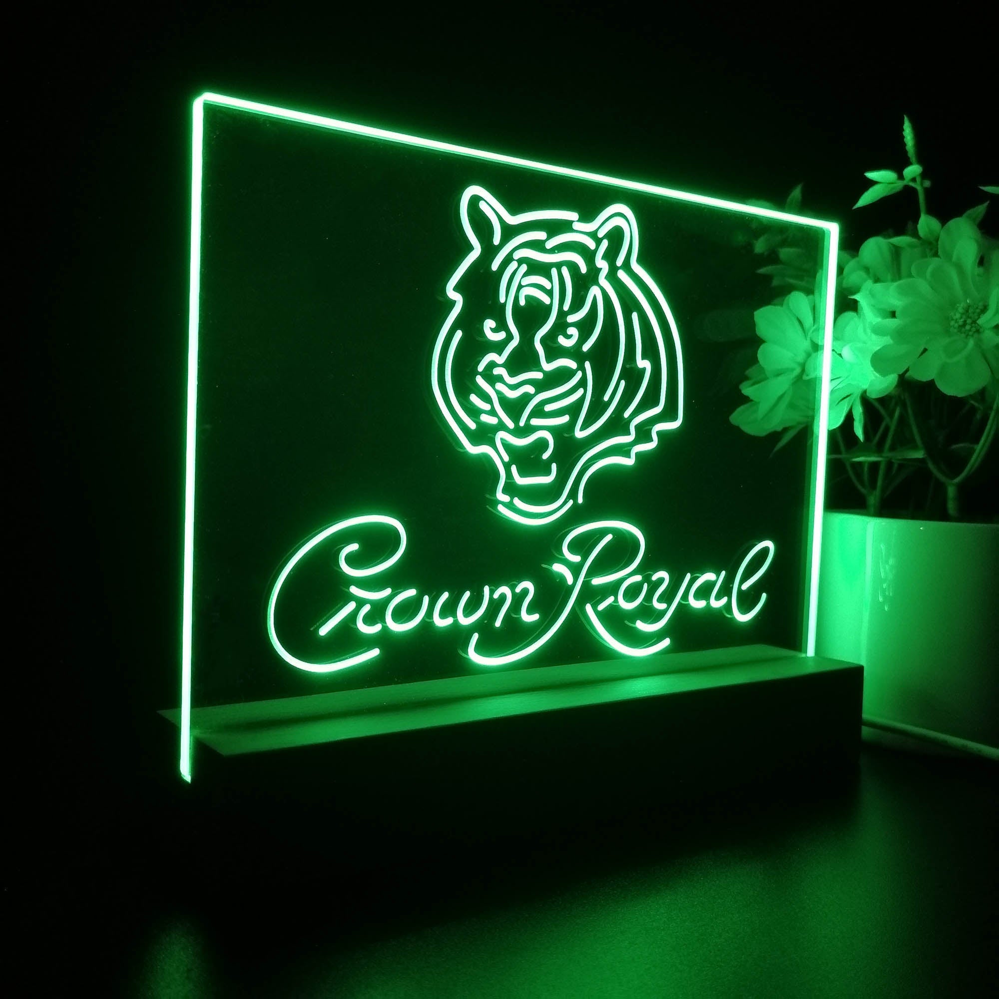 Crown Royal Bar Cincinnati Bengals Est.1968 Sport Team Night Light 3D Illusion Lamp