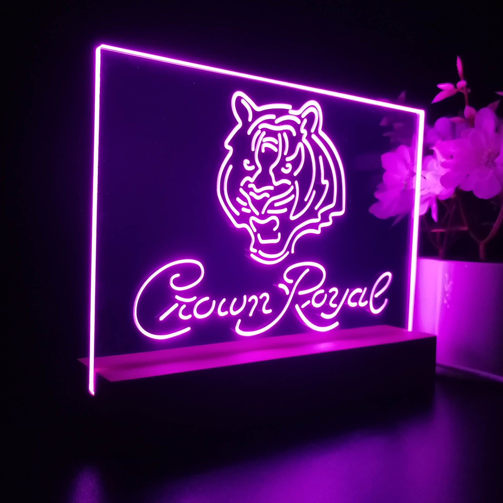 Crown Royal Bar Cincinnati Bengals Est.1968 Sport Team Night Light 3D Illusion Lamp